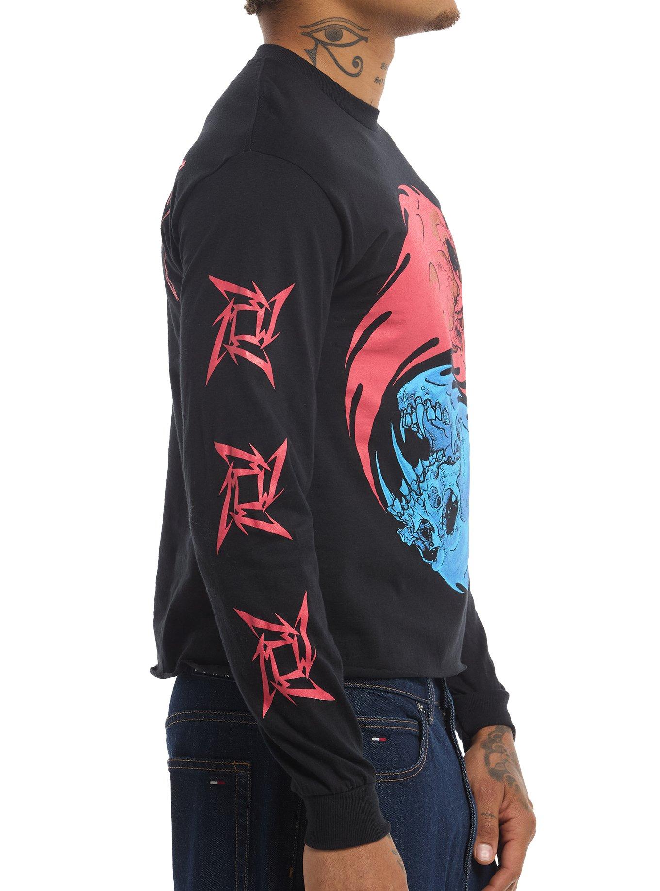 Metallica Fire & Ice Skulls Long-Sleeve T-Shirt, BLACK, alternate - view 4