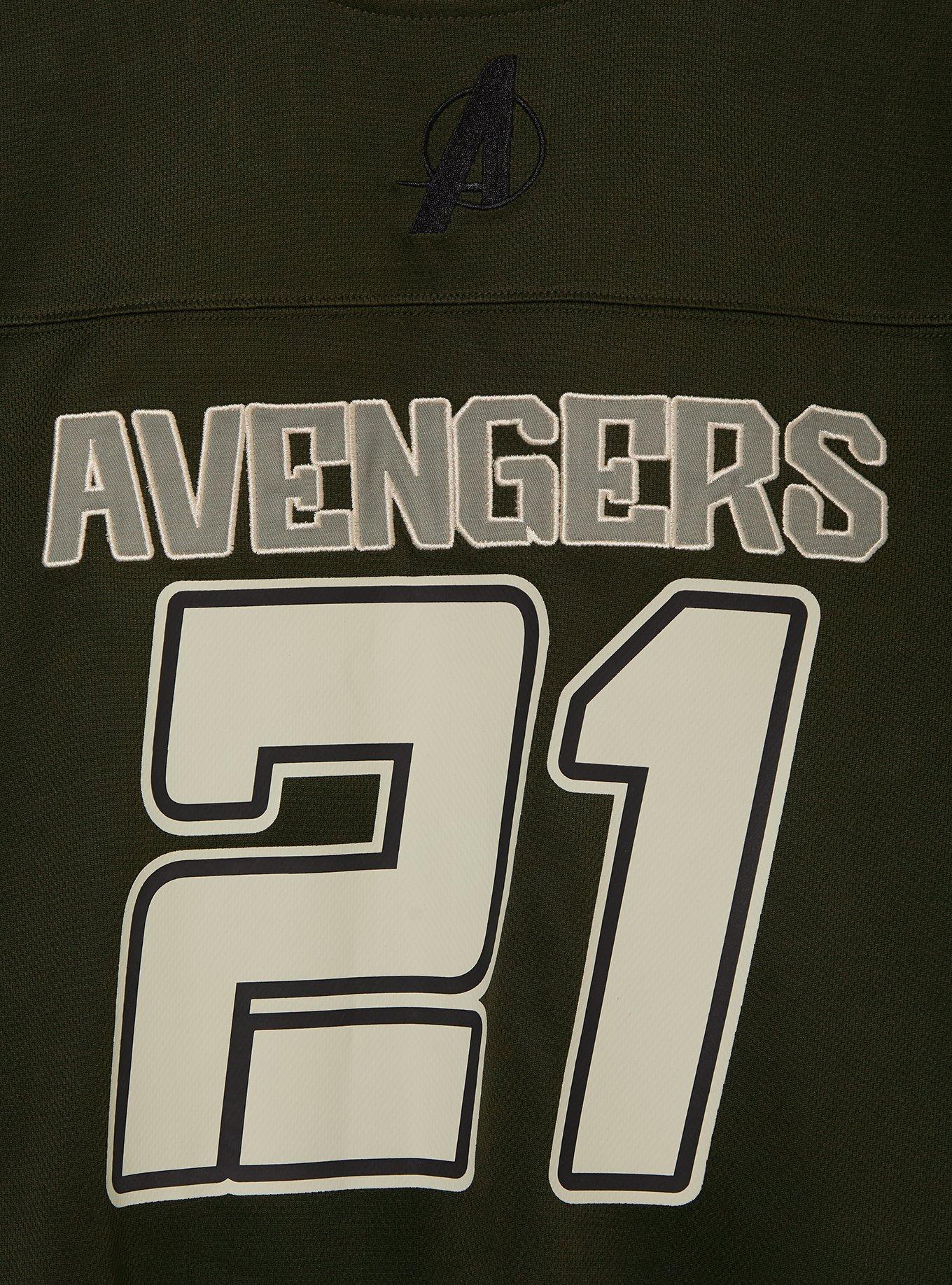 Marvel Avengers: Doomsday Yelena Women's Cropped Football Jersey - BoxLunch Exclusive, BLACK, alternate - view 3