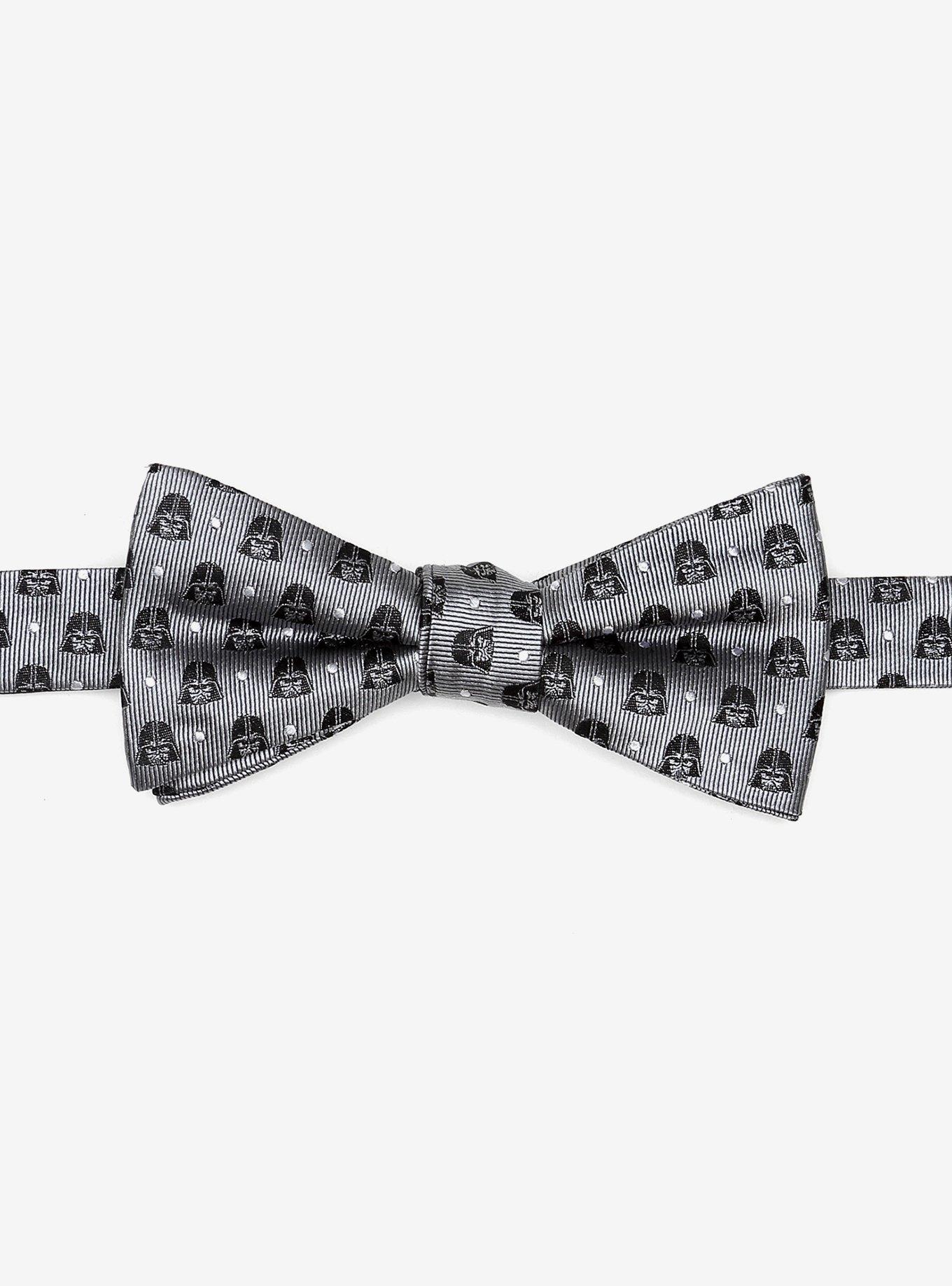 Star Wars Darth Vader Silk Gray Polka Dot Bow Tie and Pocket Square Gift Set, , alternate