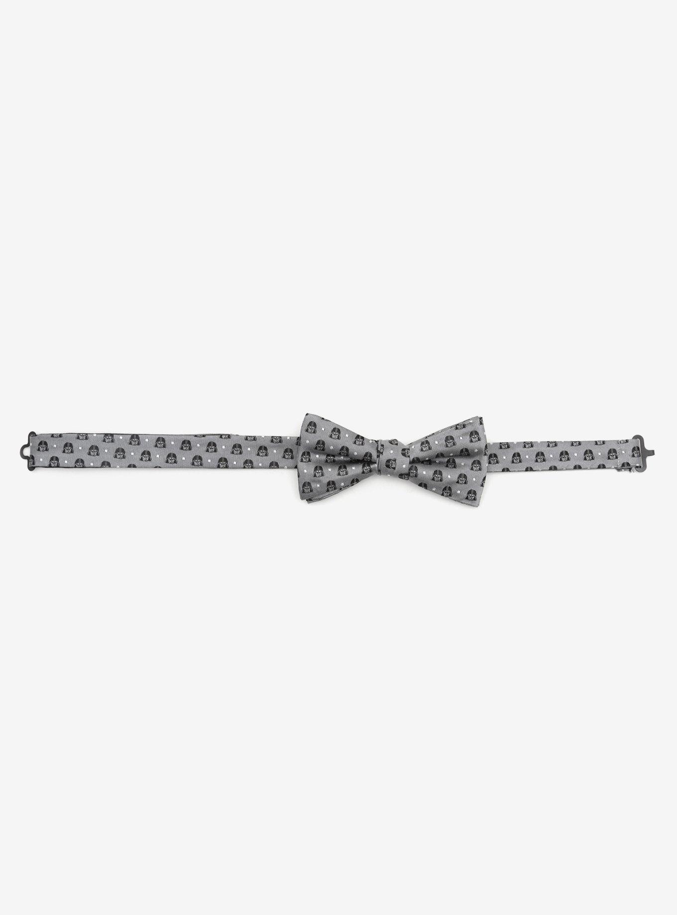Star Wars Darth Vader Silk Gray Polka Dot Bow Tie and Pocket Square Gift Set, , alternate
