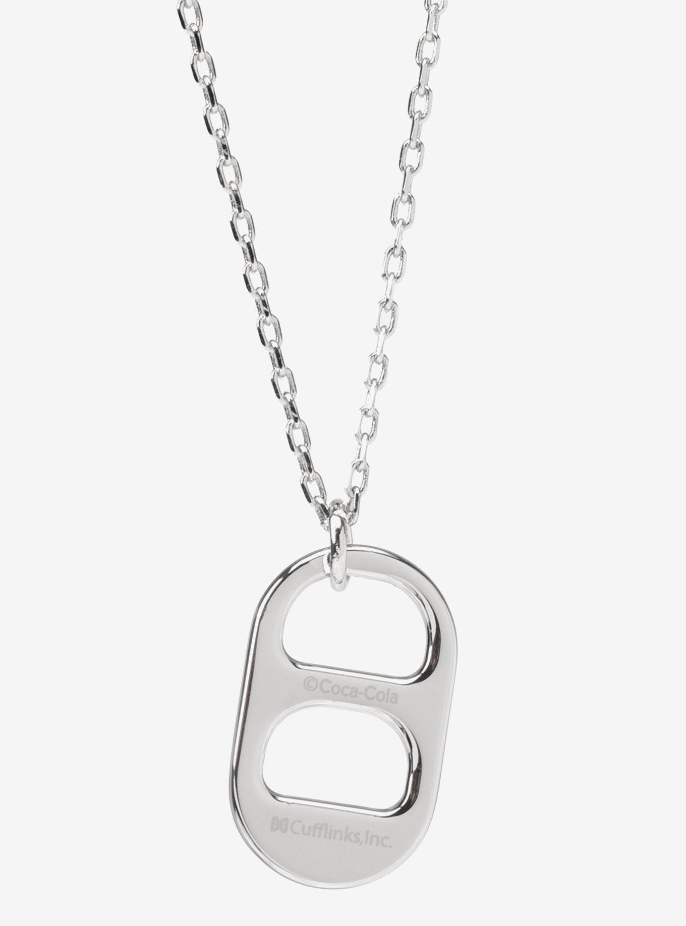 Diet Coke Tab Silver Necklace, , hi-res