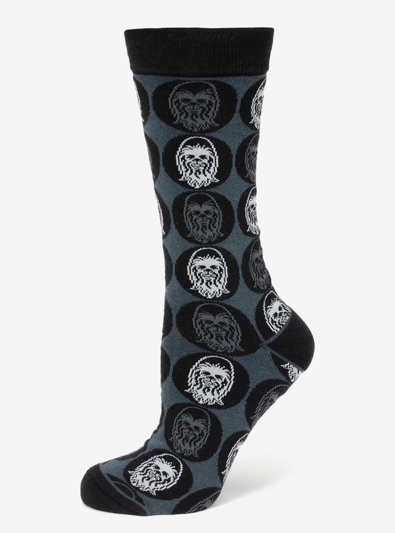 Star Wars Chewbacca Black Dress Socks and Rebel Alliance Starbird Crest Lapel Pin Gift Set, , hi-res
