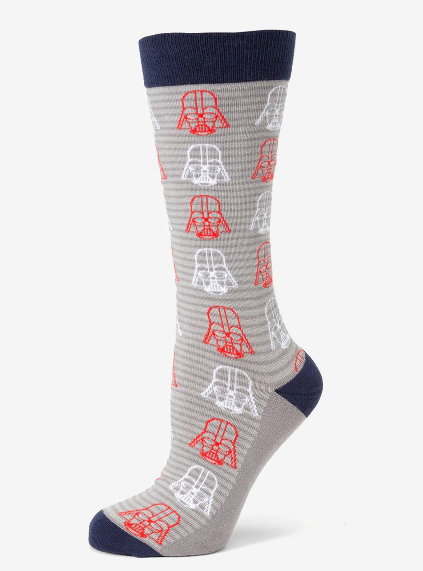 Star Wars Darth Vader Gray and Red Dress Socks and Lapel Pin Gift Set, , hi-res