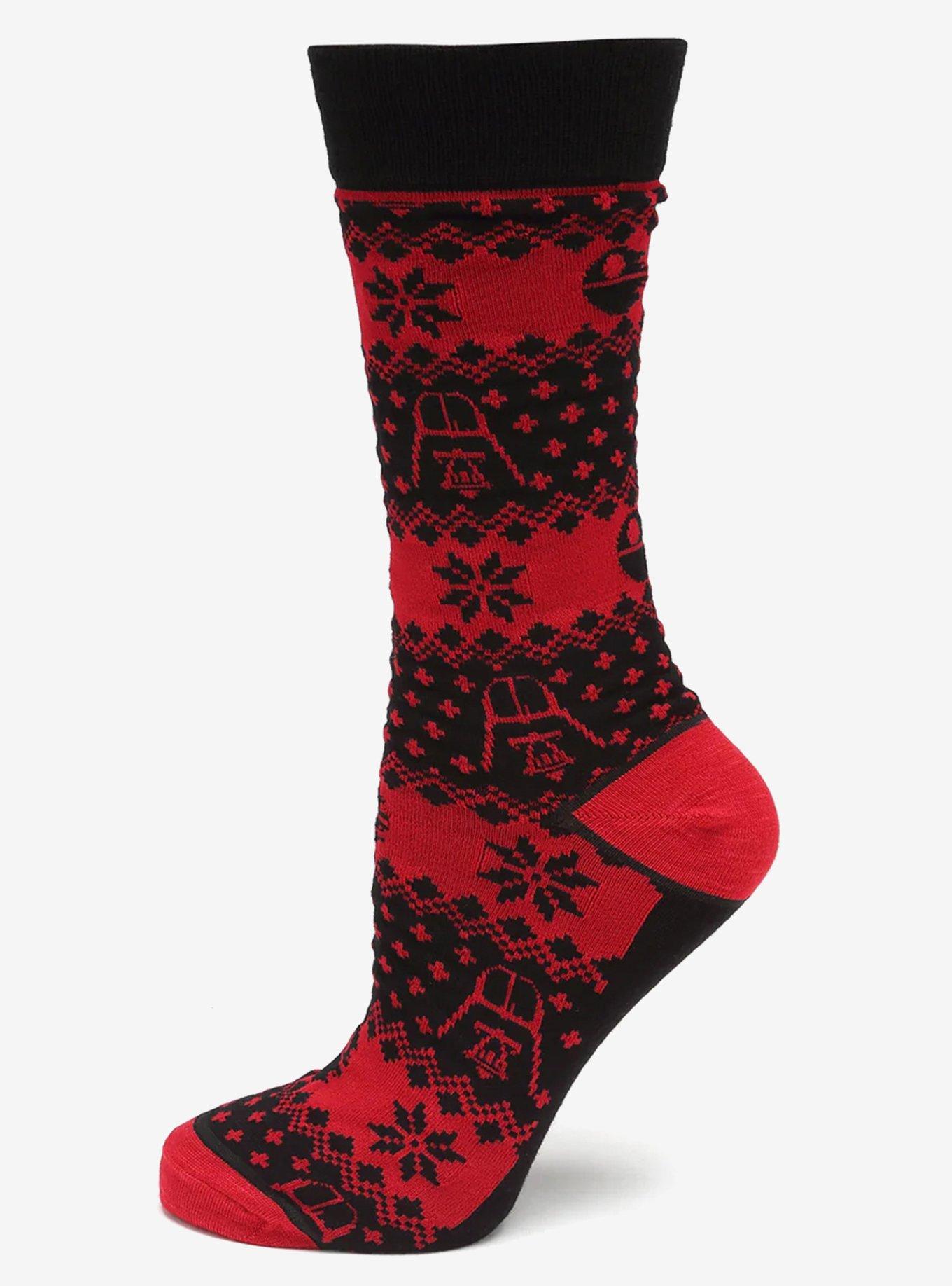 Star Wars Darth Vader Red and Black Holiday Dress Socks and Lapel Pin Gift Set, , hi-res