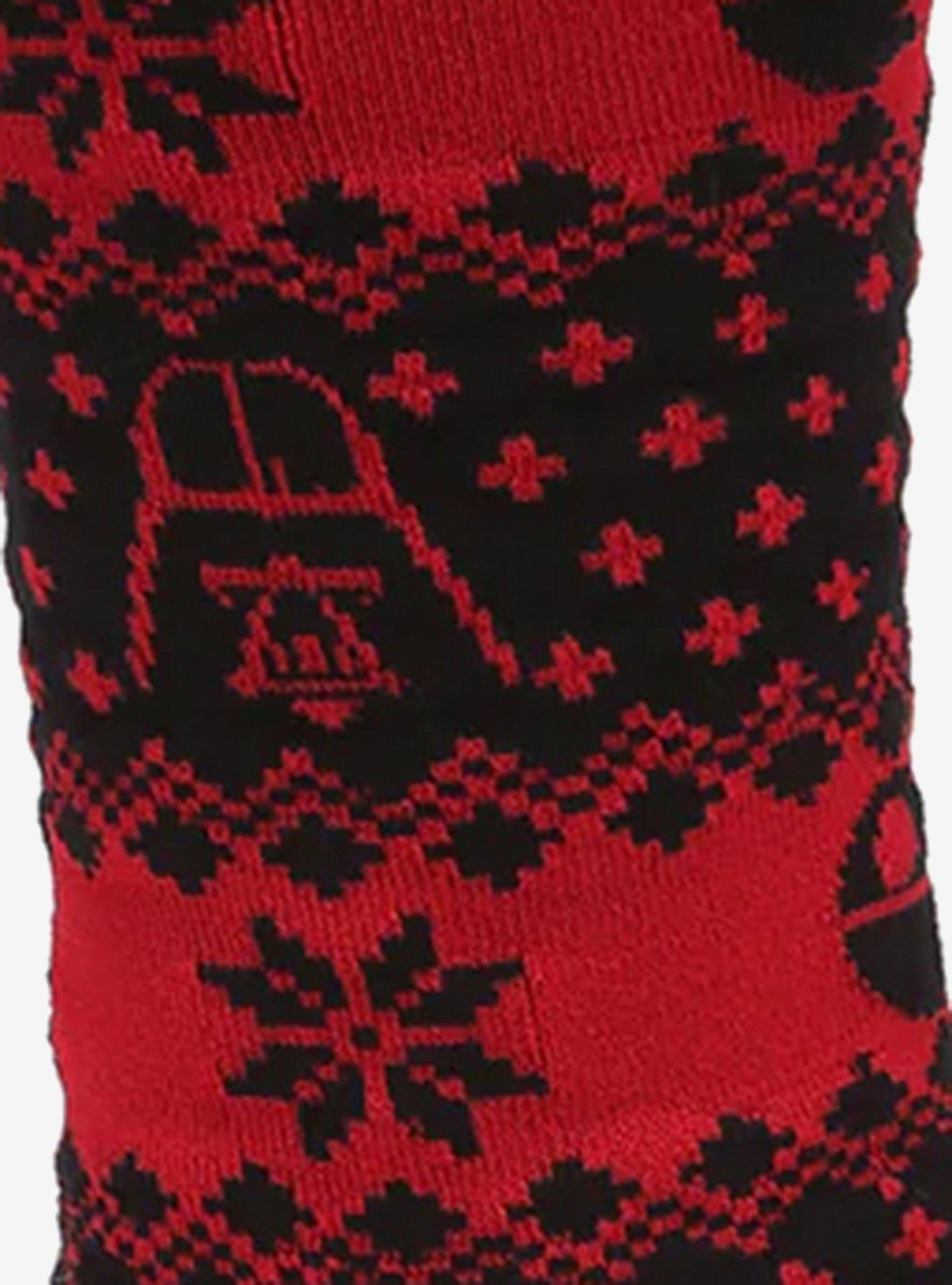 Star Wars Darth Vader Red and Black Holiday Dress Socks and Lapel Pin Gift Set, , alternate
