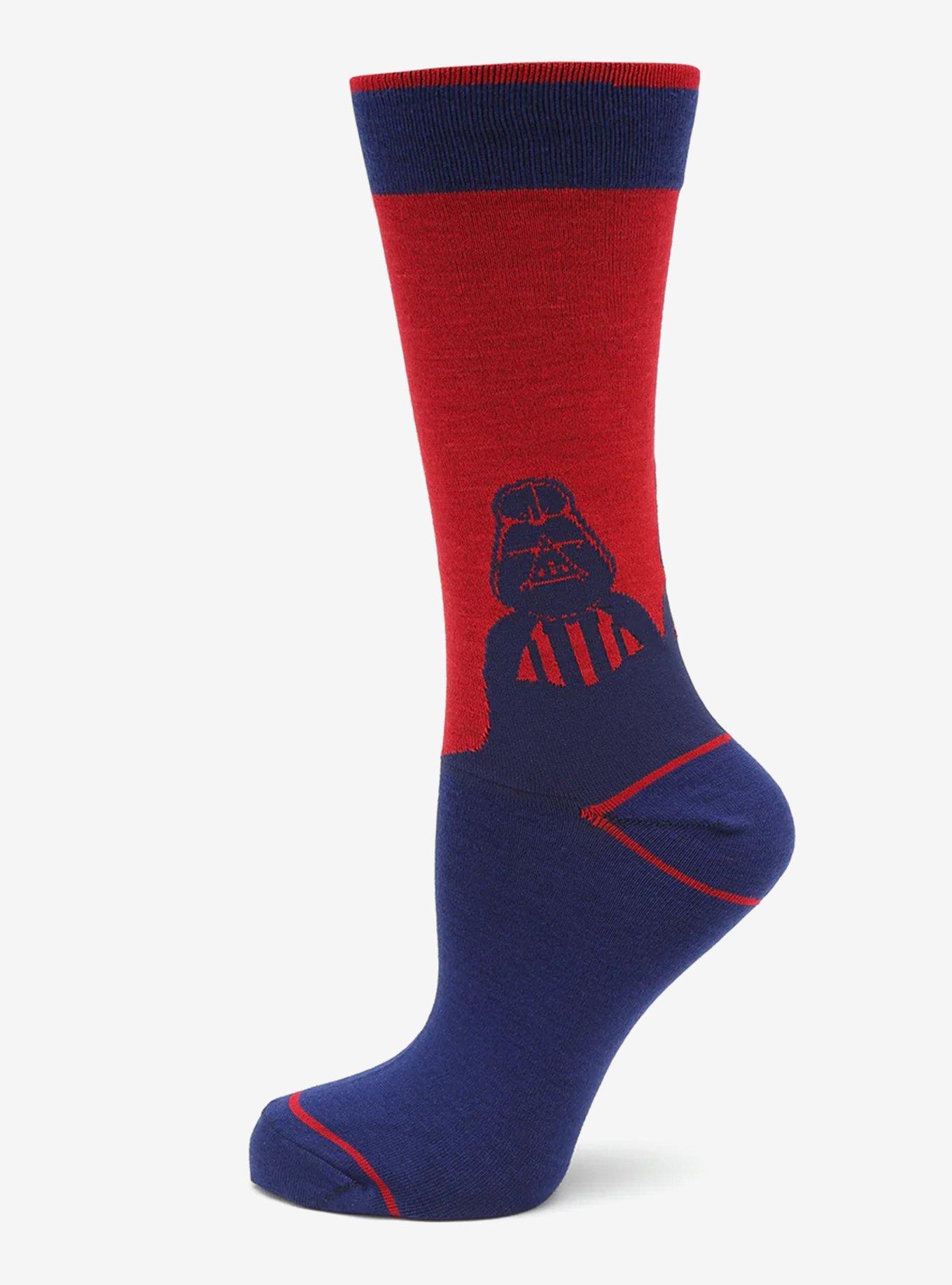 Star Wars Darth Vader Blue and Red Dress Socks and Lapel Pin Gift Set, , hi-res
