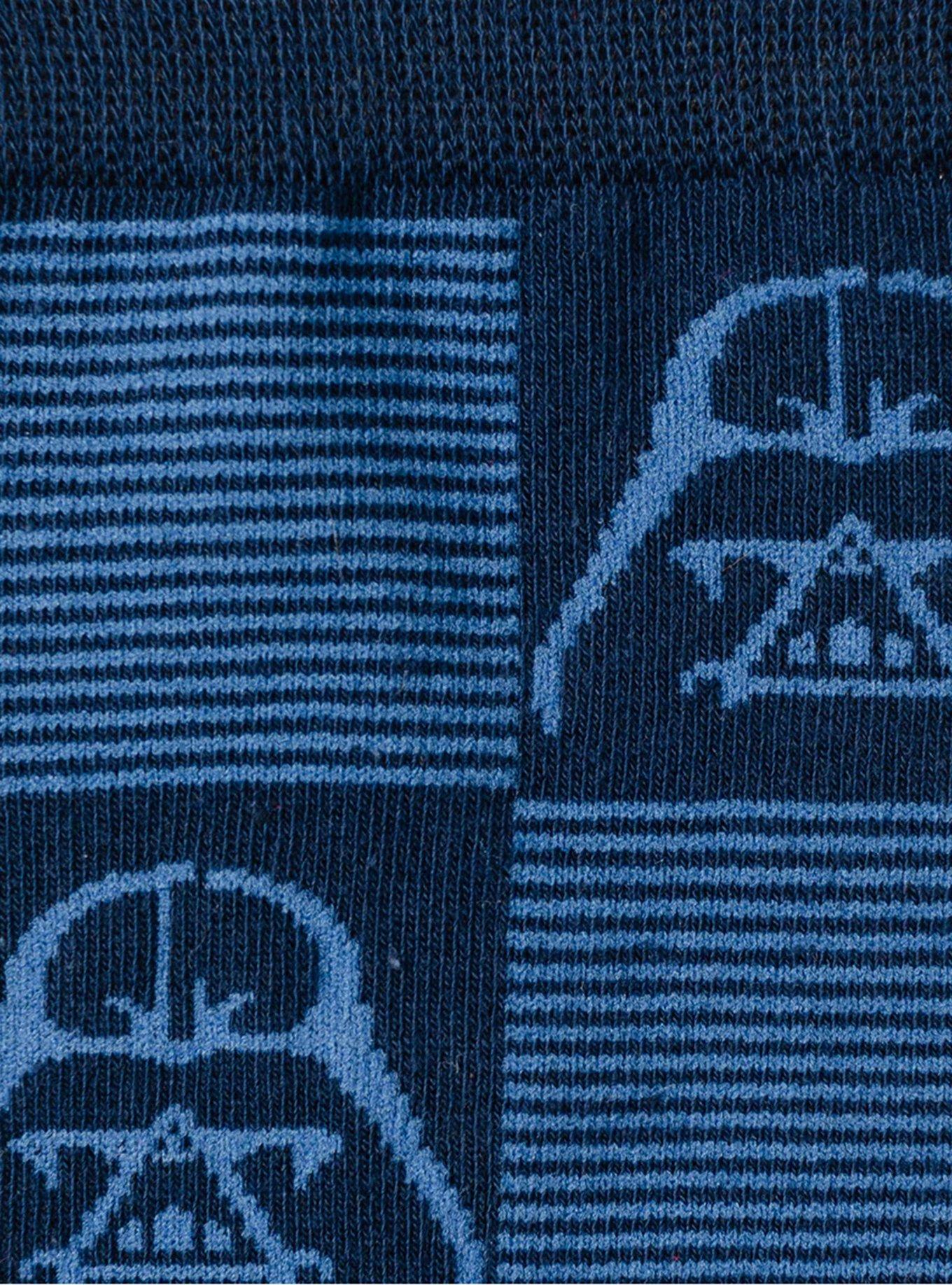Star Wars Darth Vader Navy and Black Checkered Socks with Imperial Crest Lapel Pin Gift Set, , alternate