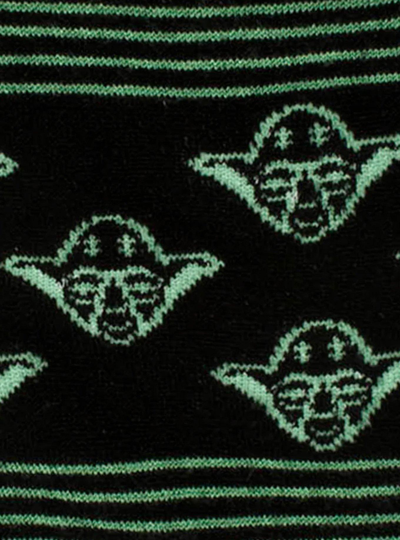 Star Wars Yoda Green and Black Ombre Pattern Dress Socks with Jedi Crest Lapel Pin, , alternate