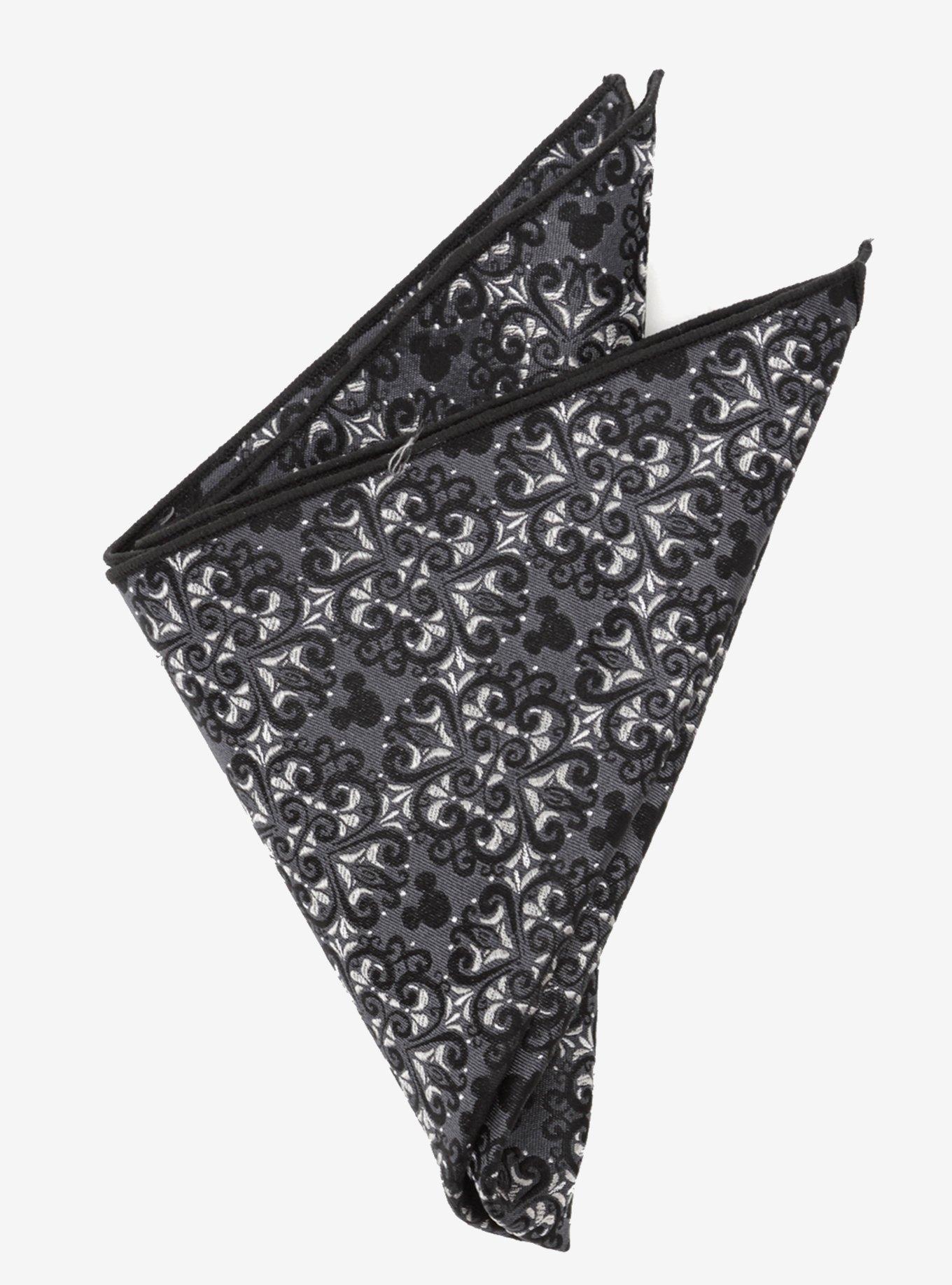 Disney Mickey Mouse Damask Silk Pocket Square and Bow Tie Gift Set, , alternate