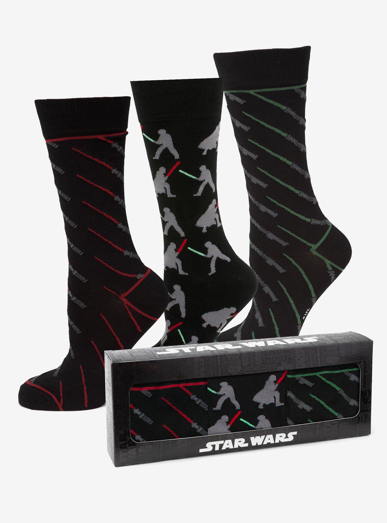 Star Wars Lightsaber Battle Dress Socks and Darth Vader Lapel Pin Gift Set, , hi-res