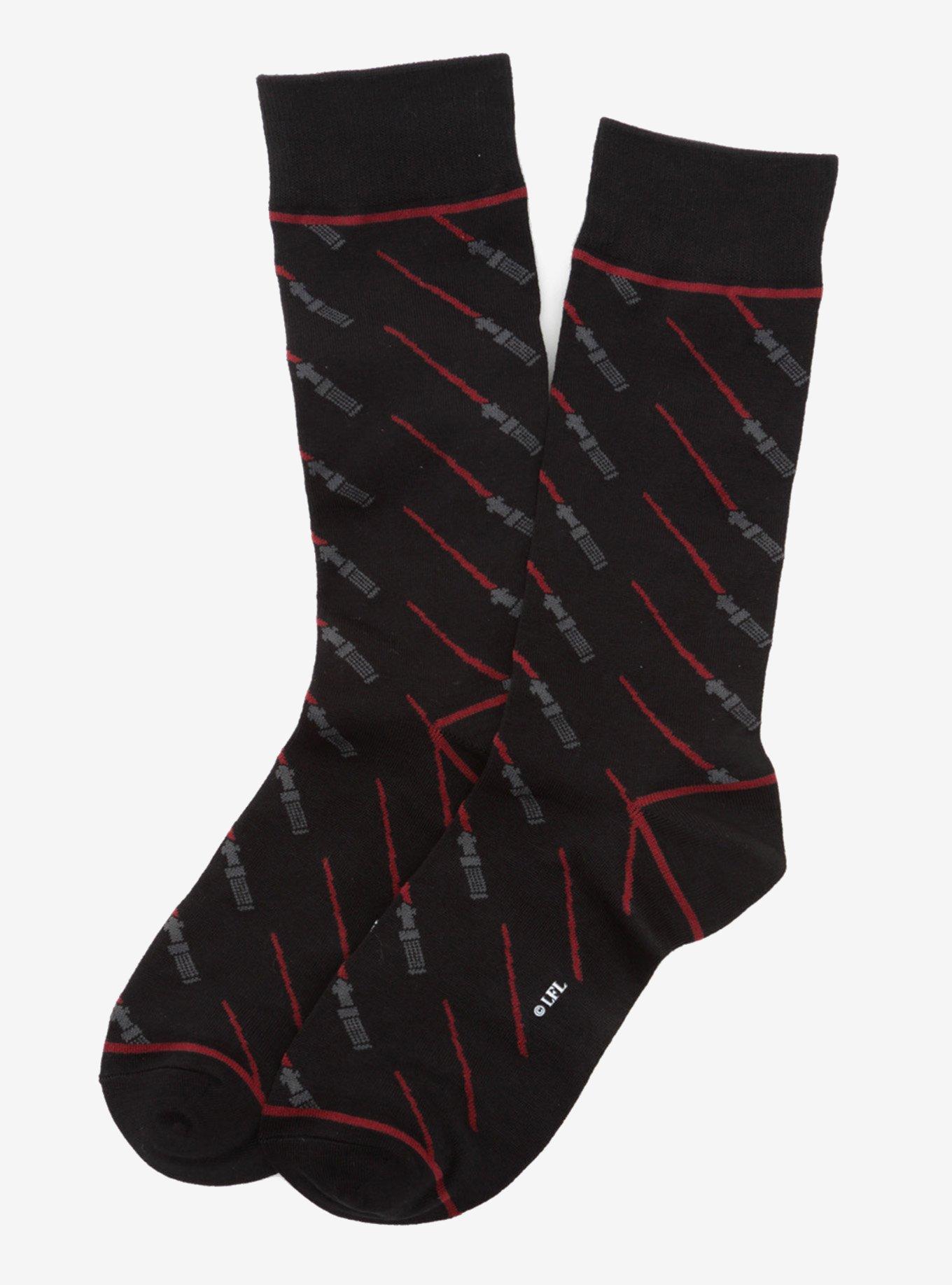 Star Wars Lightsaber Battle Dress Socks and Darth Vader Lapel Pin Gift Set, , alternate