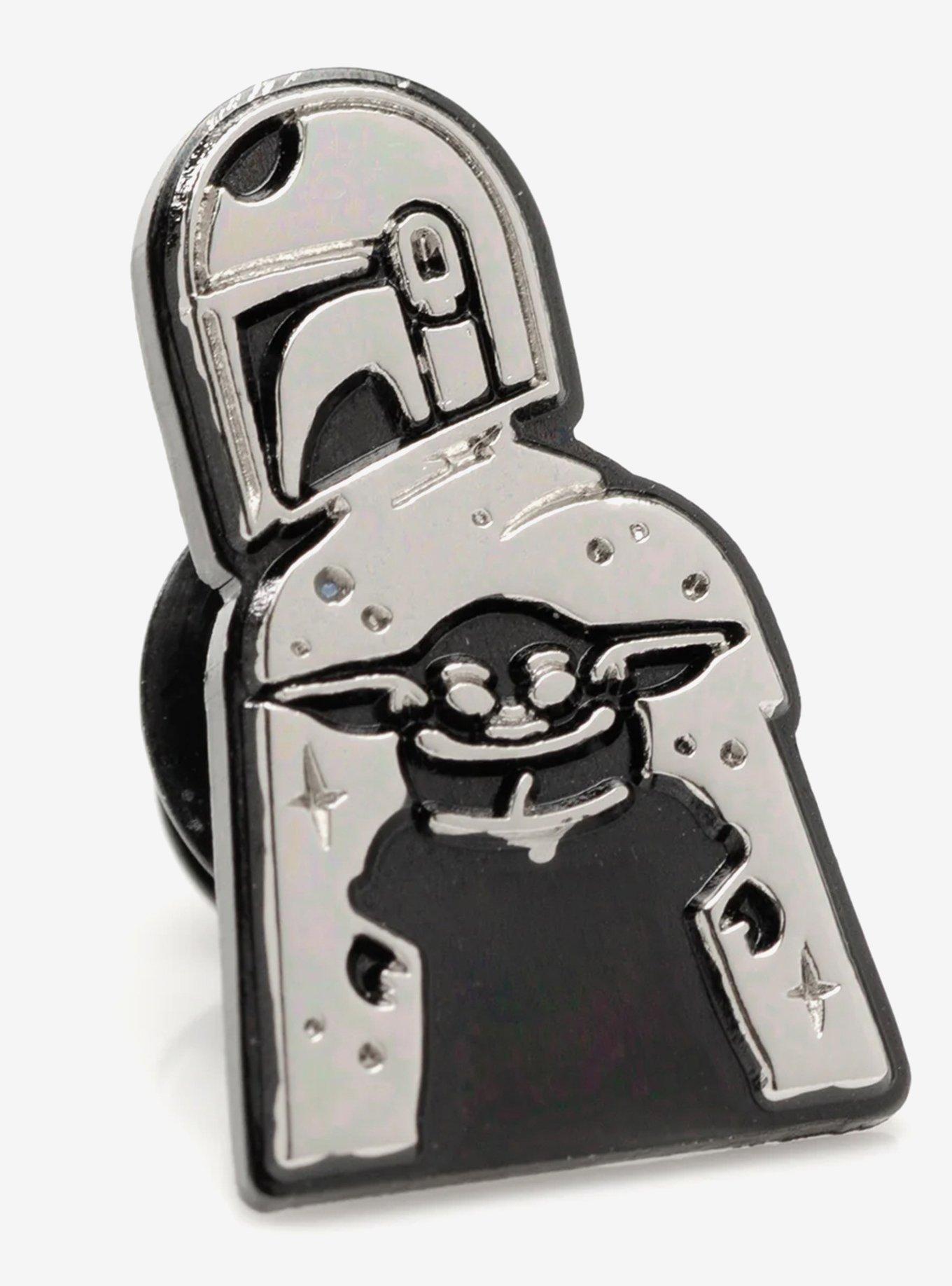 Star Wars Mandalorian and Grogu Gray Dress Socks and Lapel Pin Gift Set, , alternate