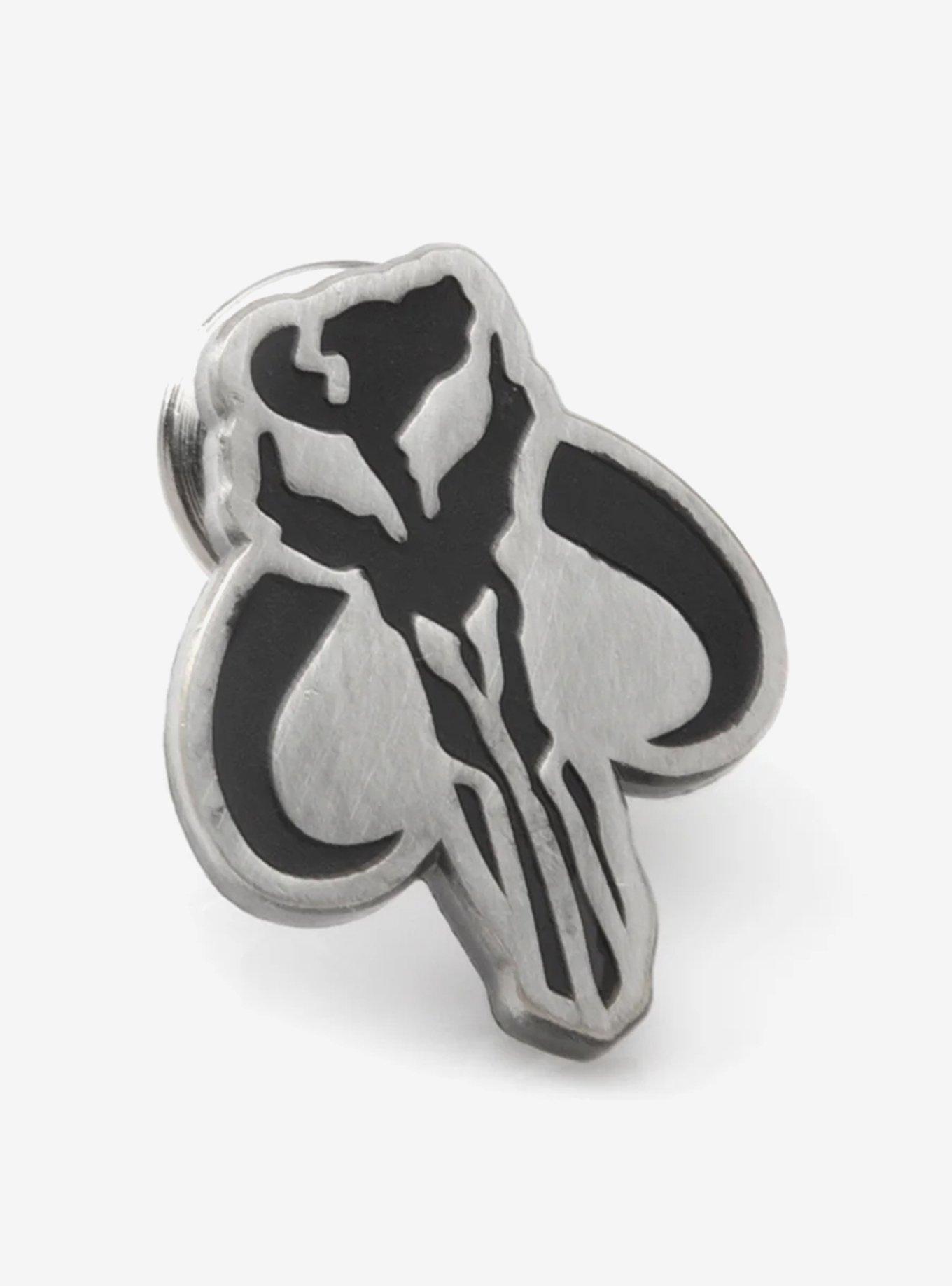 Star Wars Mandalorian Charcoal Gray Dress Socks and Mythosaur Lapel Pin Gift Set, , alternate