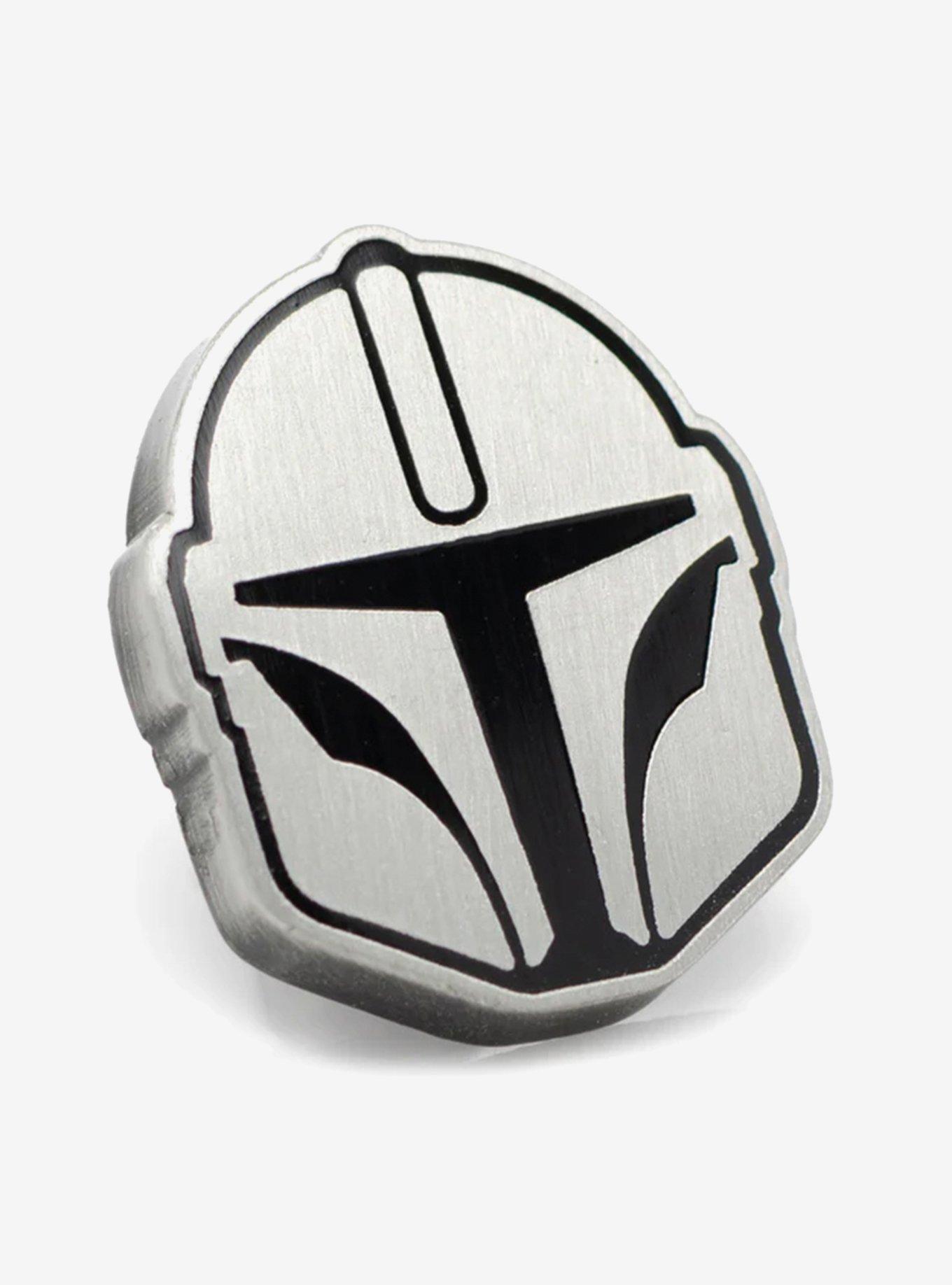 Star Wars Mandalorian Houndstooth Black and White Dress Socks and Lapel Pin Gift Set, , alternate