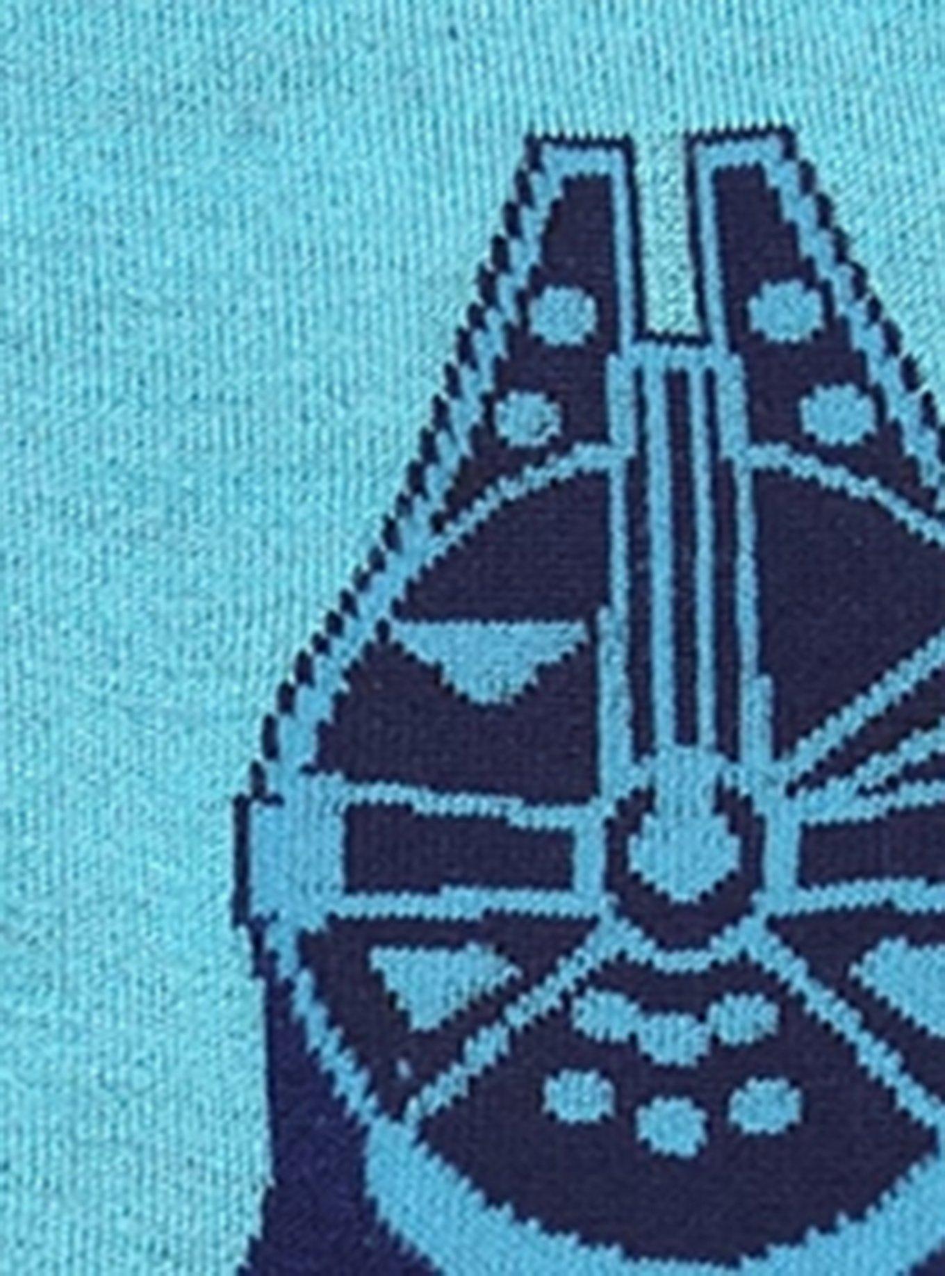 Star Wars Millennium Falcon Blue Mod Dress Socks and Rebel Crest Lapel Pin Gift Set, , alternate