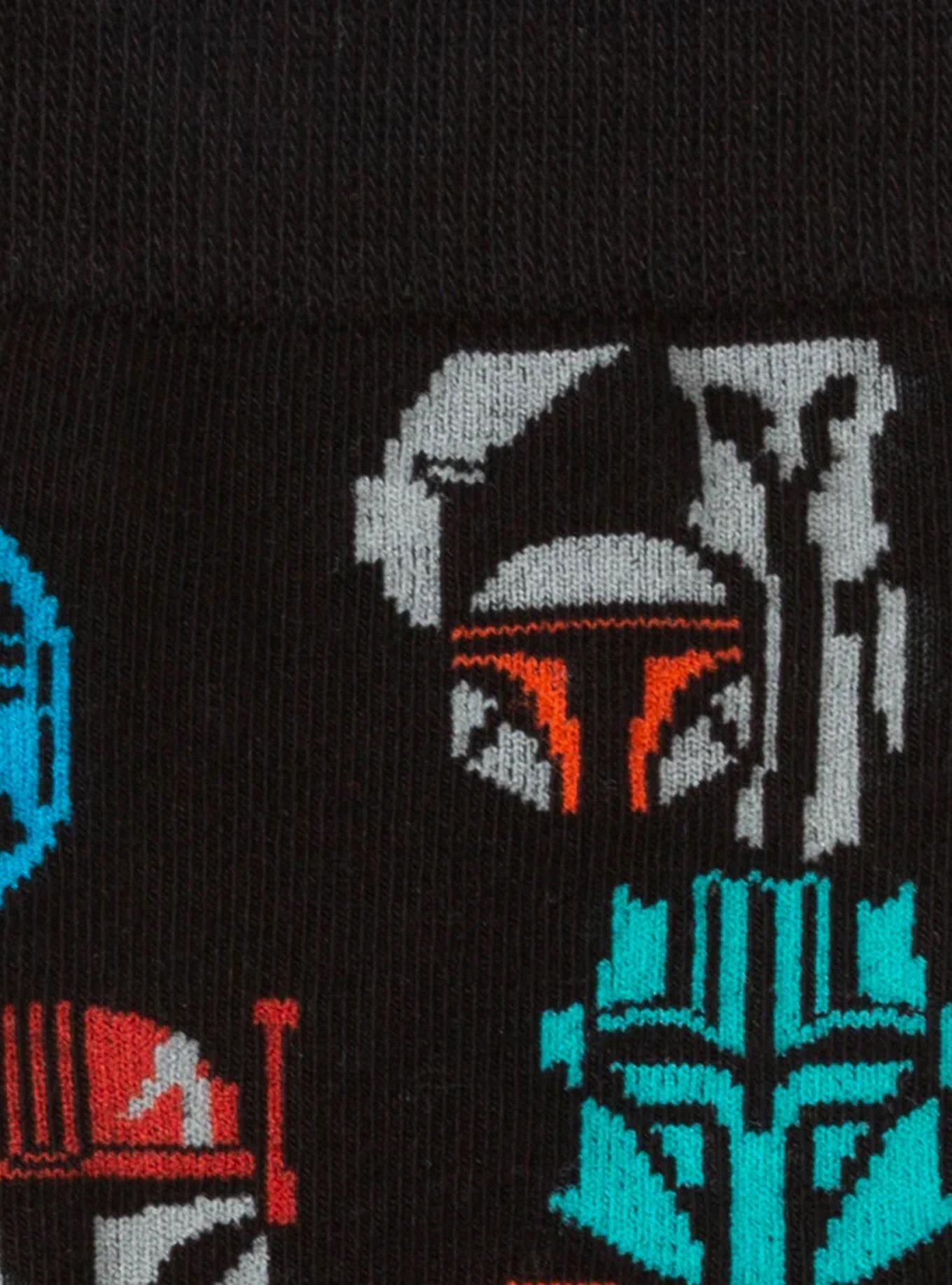 Star Wars Mandalorian and Mythosaur Multicolored Navy Dress Socks and Lapel Pin Gift Set, , alternate