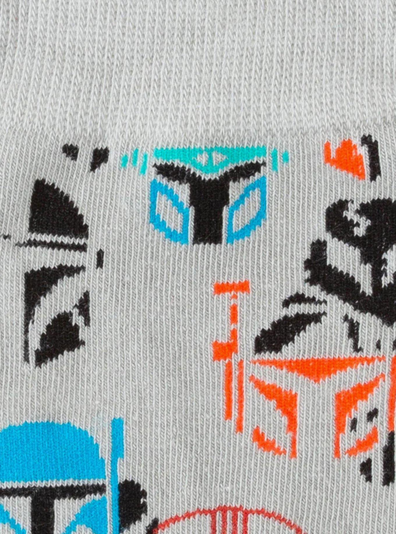 Star Wars Mandalorian and Mythosaur Multicolored Gray Dress Socks and Lapel Pin Gift Set, , alternate