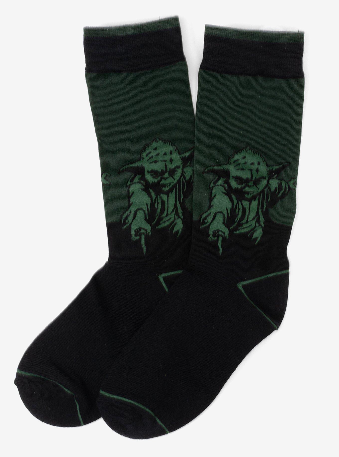 Star Wars Yoda Green Dress Socks and Jedi Order Crest Lapel Pin Gift Set, , alternate