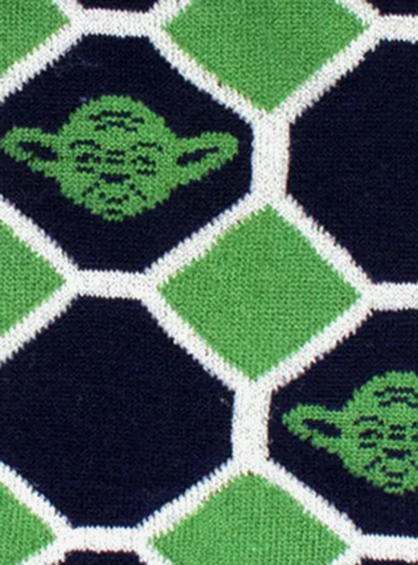 Star Wars Yoda Green and Navy Checkered Dress Socks and Jedi Crest Lapel Pin Gift Set, , alternate