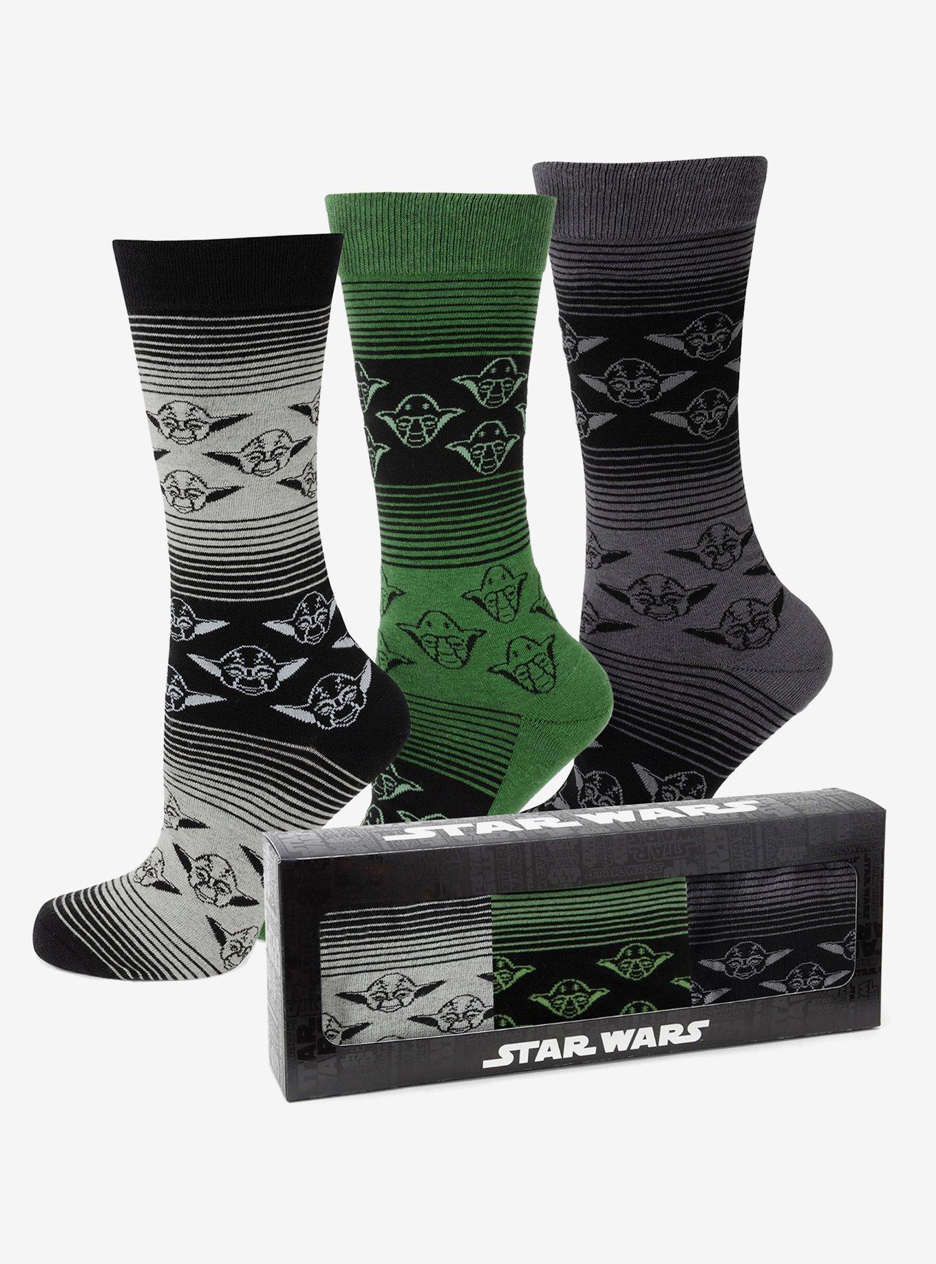 Star Wars Yoda Green, Gray, and Black Ombre Dress Socks and Jedi Crest Lapel Pin Gift Set, , hi-res