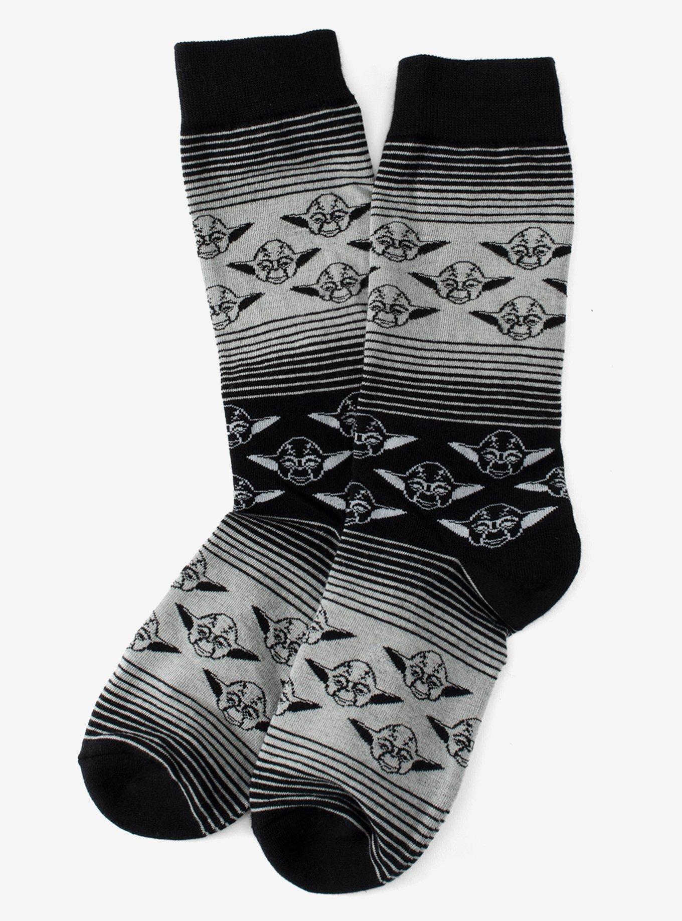 Star Wars Yoda Green, Gray, and Black Ombre Dress Socks and Jedi Crest Lapel Pin Gift Set, , alternate