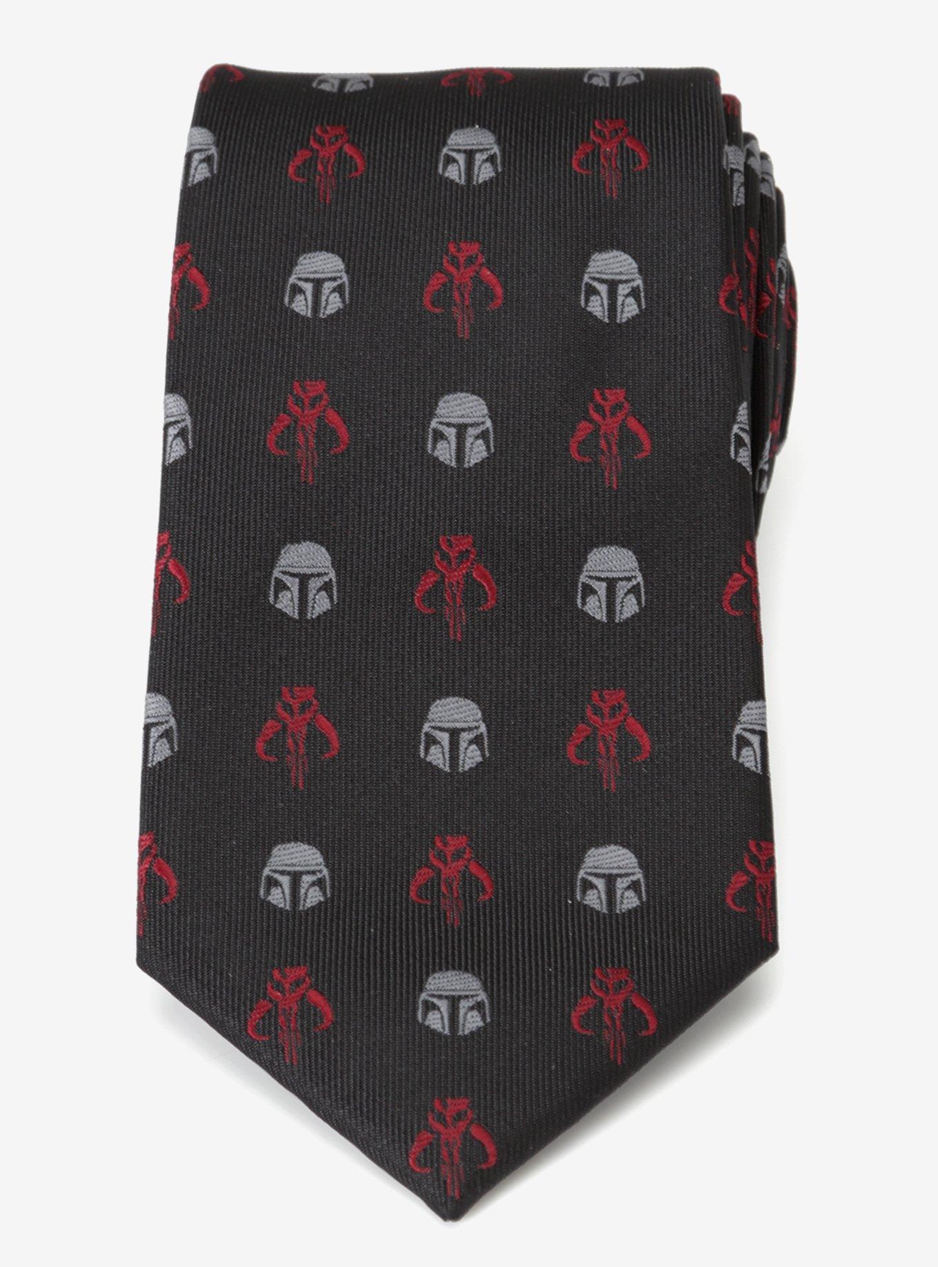 Star Wars Mandalorian & Mythosaur Big & Tall Red Black Tie, , alternate