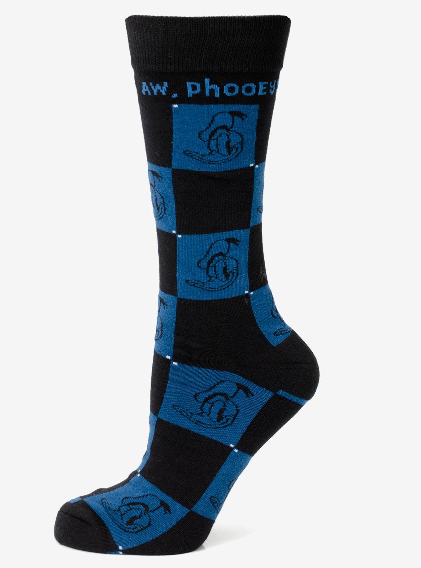 Disney Donald Duck Black Dress Socks & Blue Mickey Mouse Lapel Pin Gift Set, , hi-res