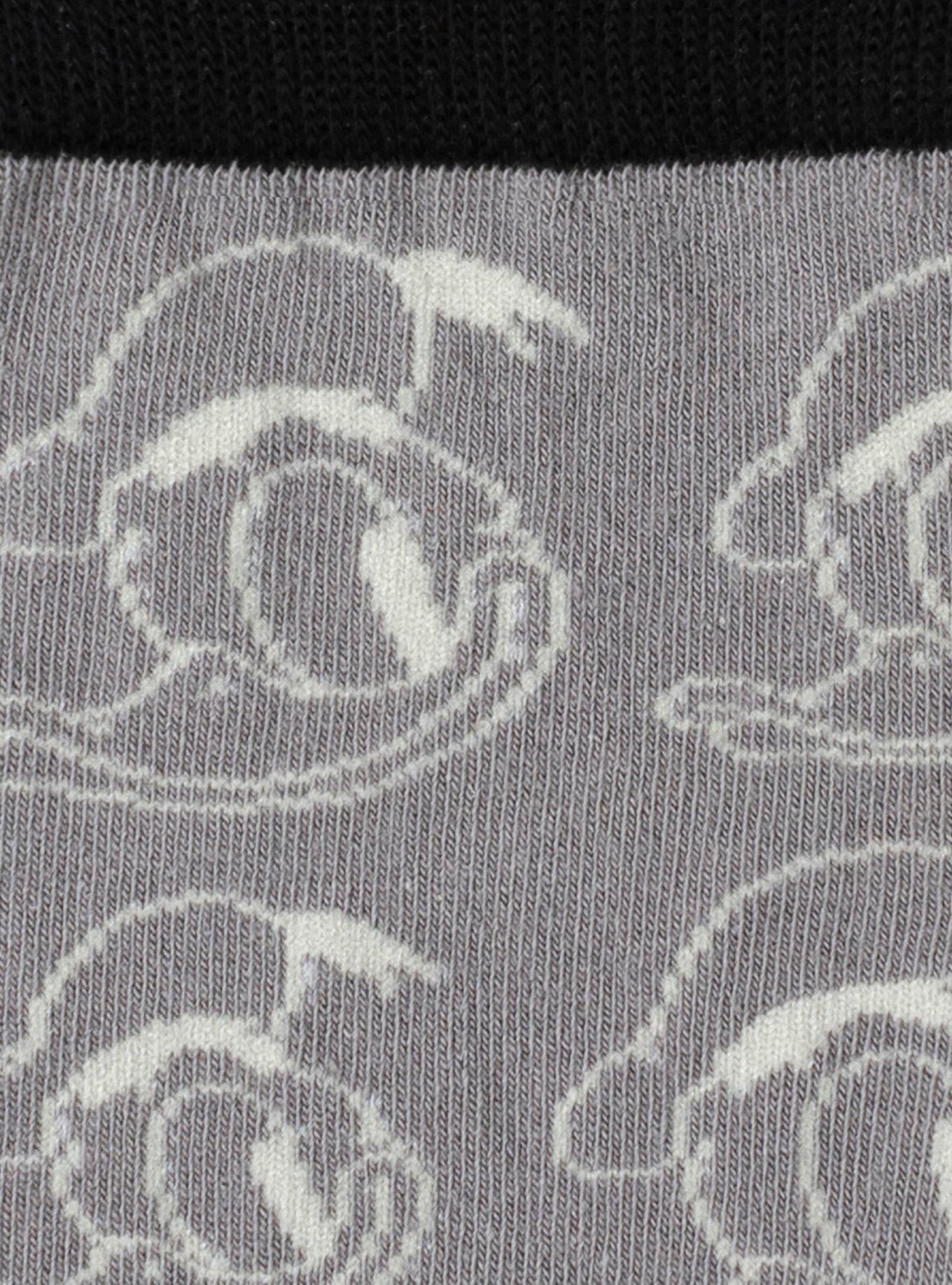 Disney Donald Duck Patterned Gray Socks and Mickey Mouse Blue Lapel Pin Gift Set, , alternate