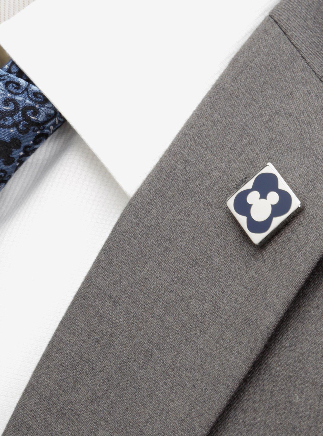 Disney Donald Duck Patterned Gray Socks and Mickey Mouse Blue Lapel Pin Gift Set, , alternate