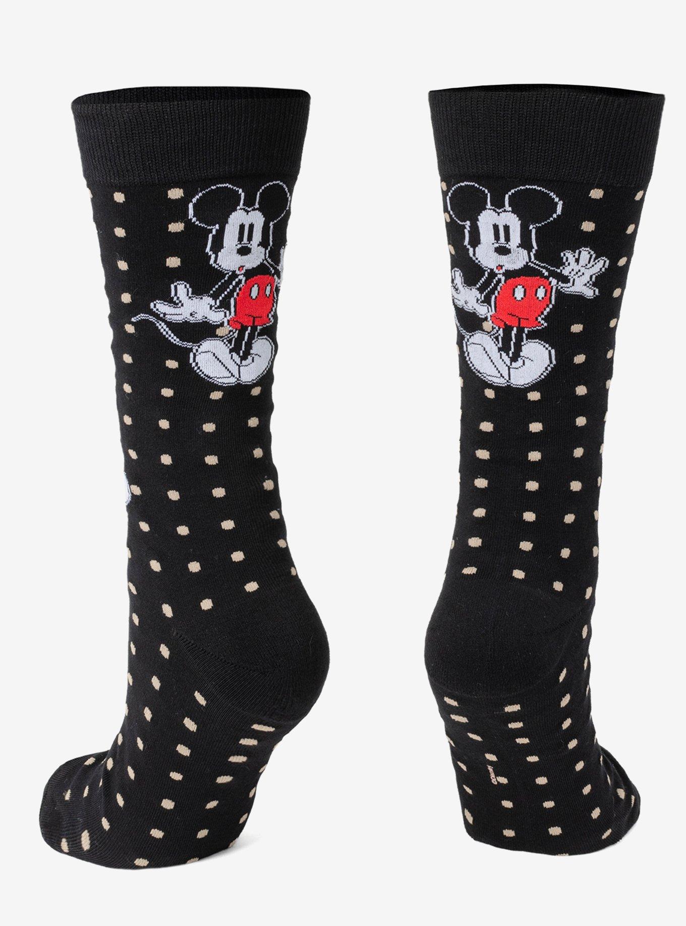 Disney Mickey Mouse Dot Socks and Blue Lapel Pin Gift Set, , alternate