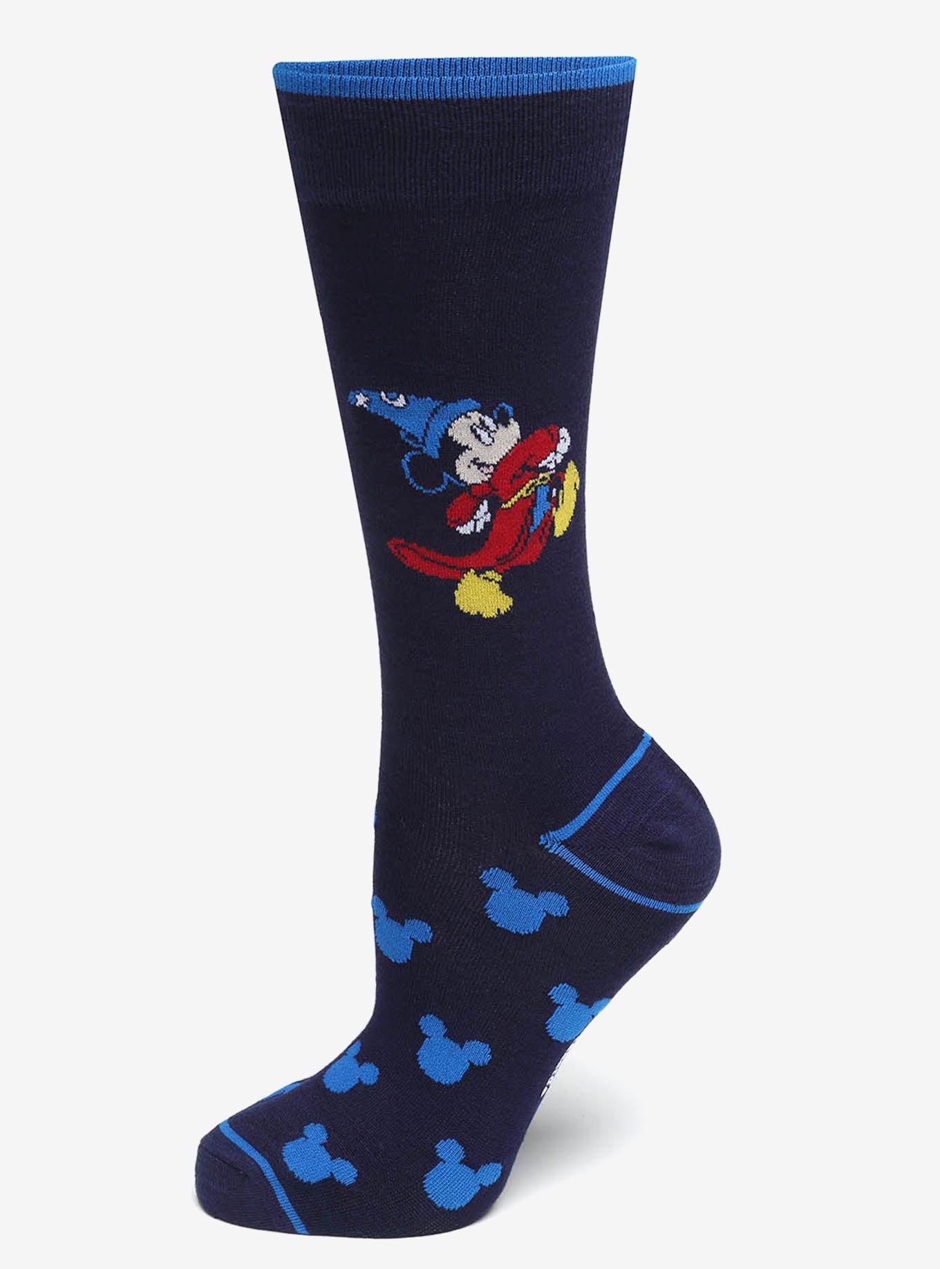 Disney Fantasia Mickey Mouse Navy Socks and Blue Lapel Pin Gift Set, , hi-res