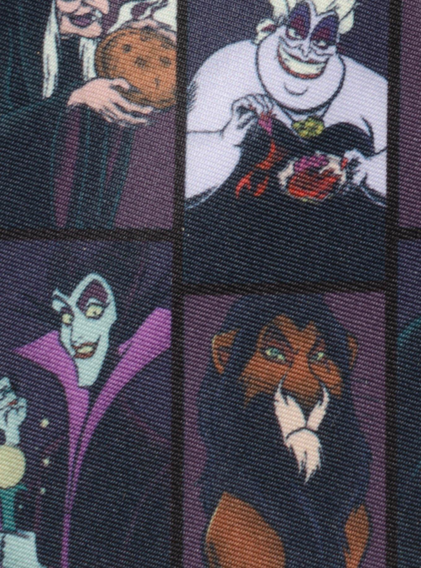 Disney Villains Dark Pattern Men's Tie, , alternate