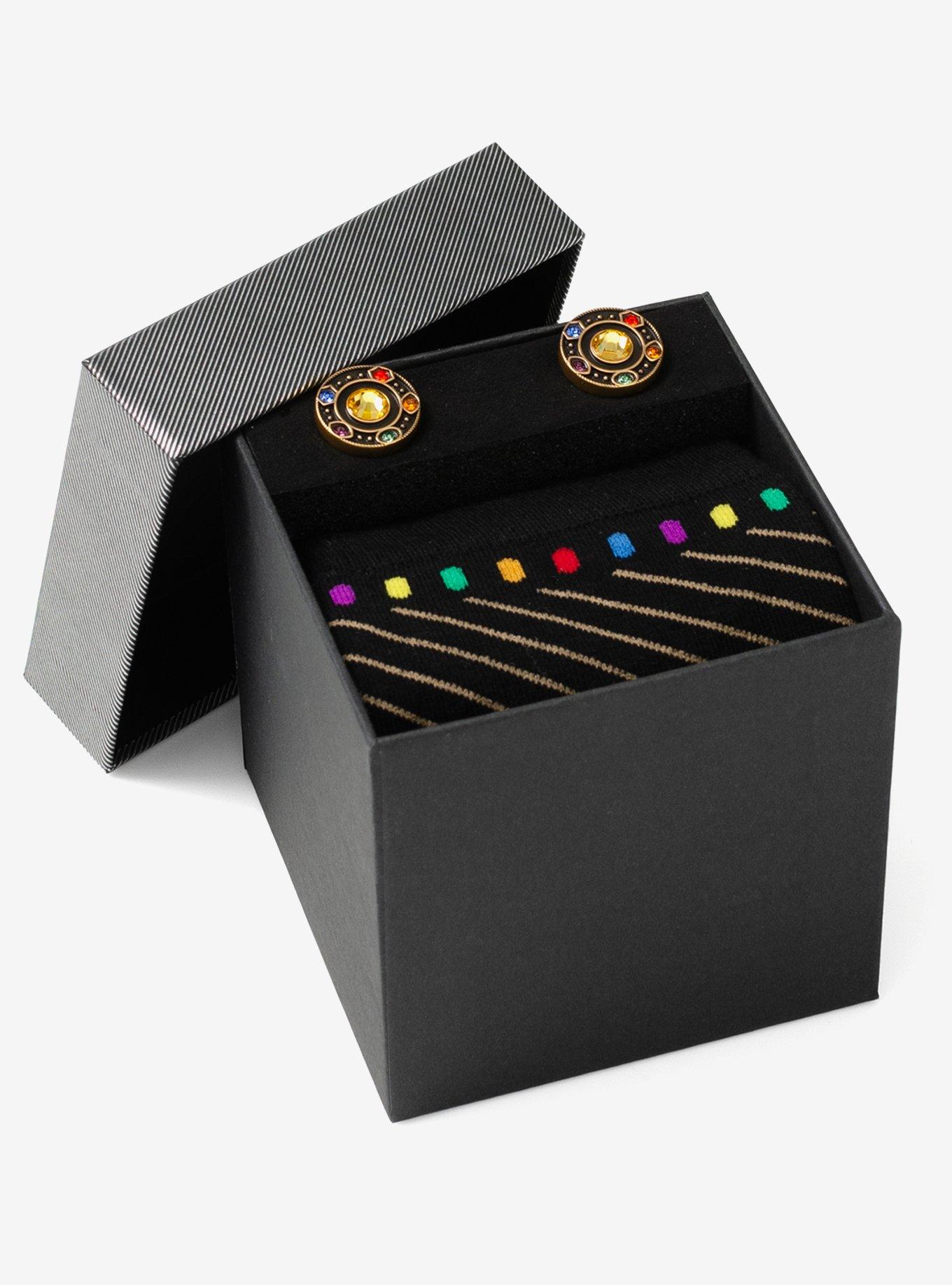 Marvel Avengers  Infinity Stones Cufflinks and Socks Gift Set, , hi-res