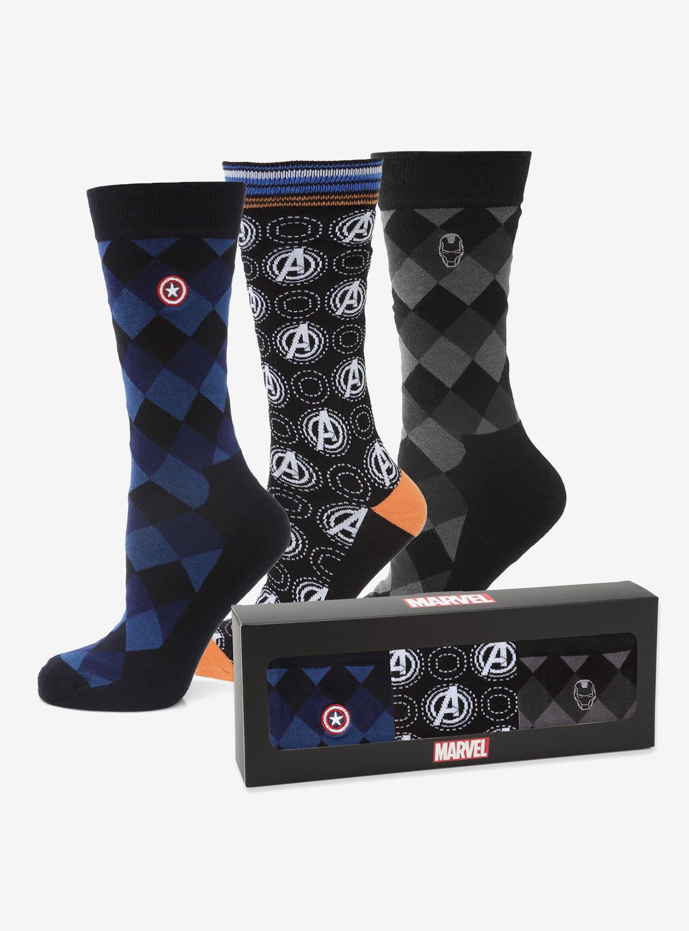 Marvel Argyle 3 Socks Pack and Lapel Pin Gift Set, , hi-res