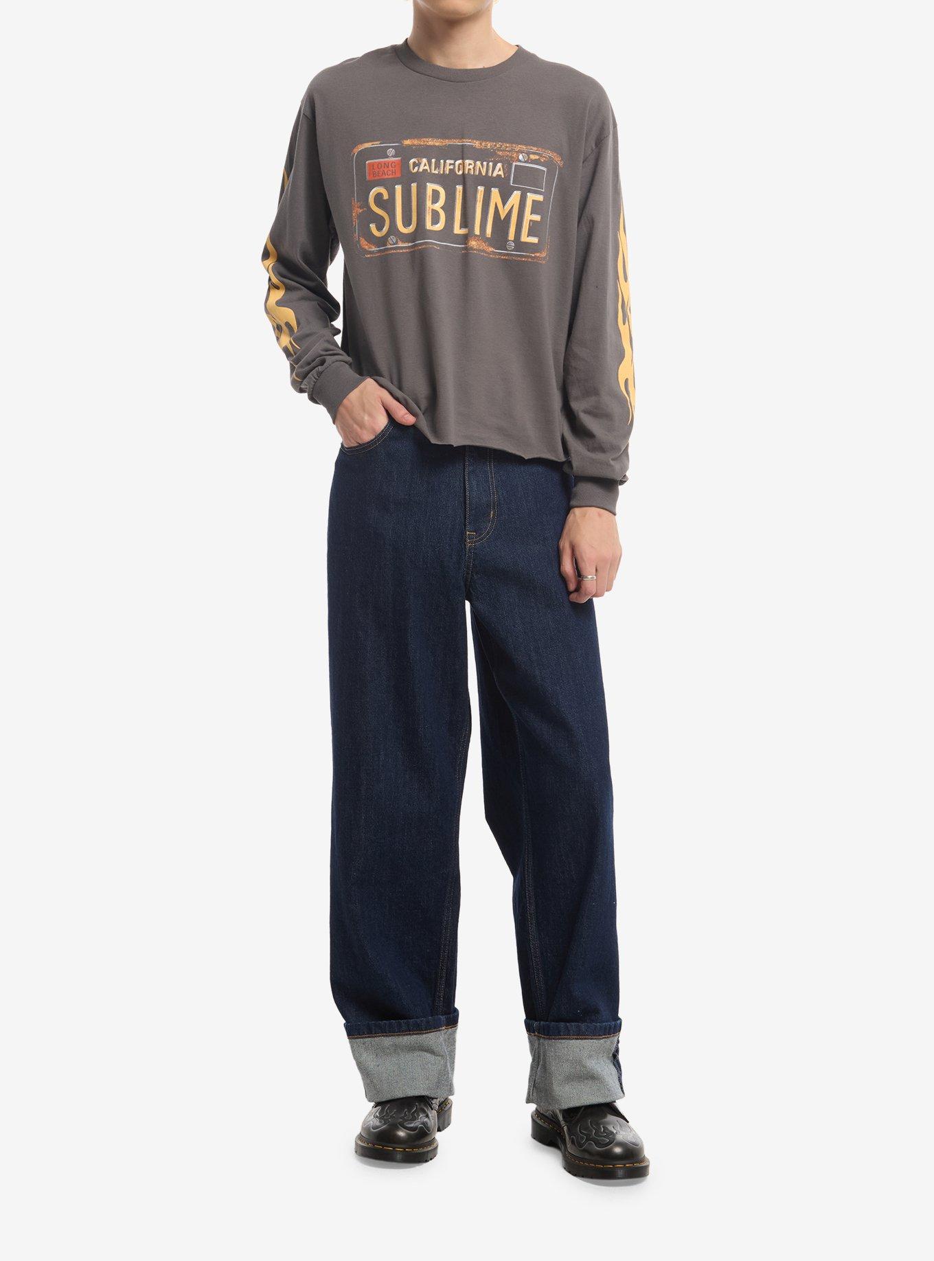Sublime License Plate Long-Sleeve T-Shirt, CHARCOAL, alternate - view 3