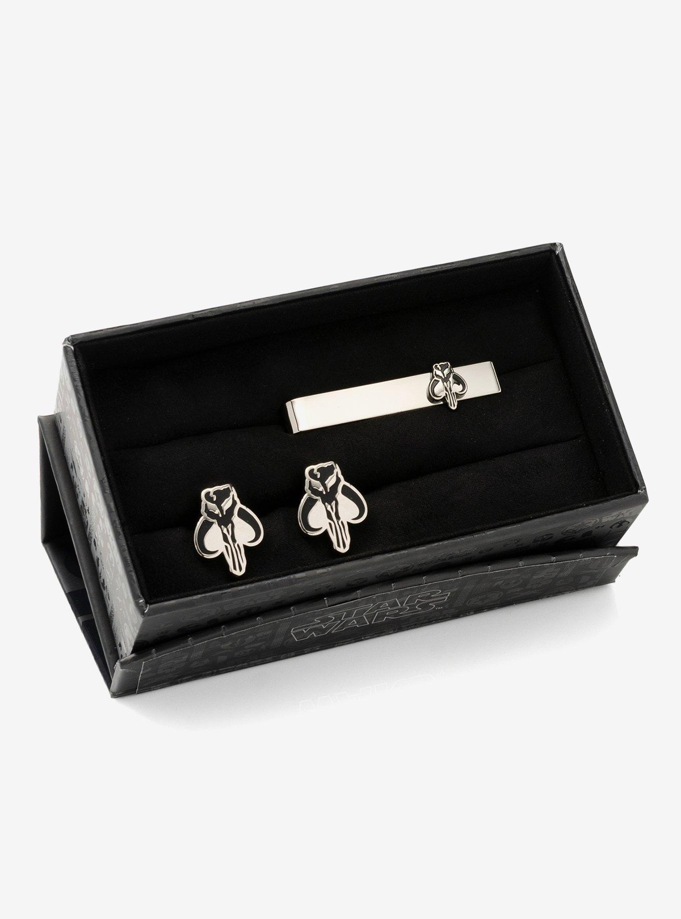 Star Wars Mandalorian Mythosaur Cufflinks and Tie Bar Gift Set, , hi-res