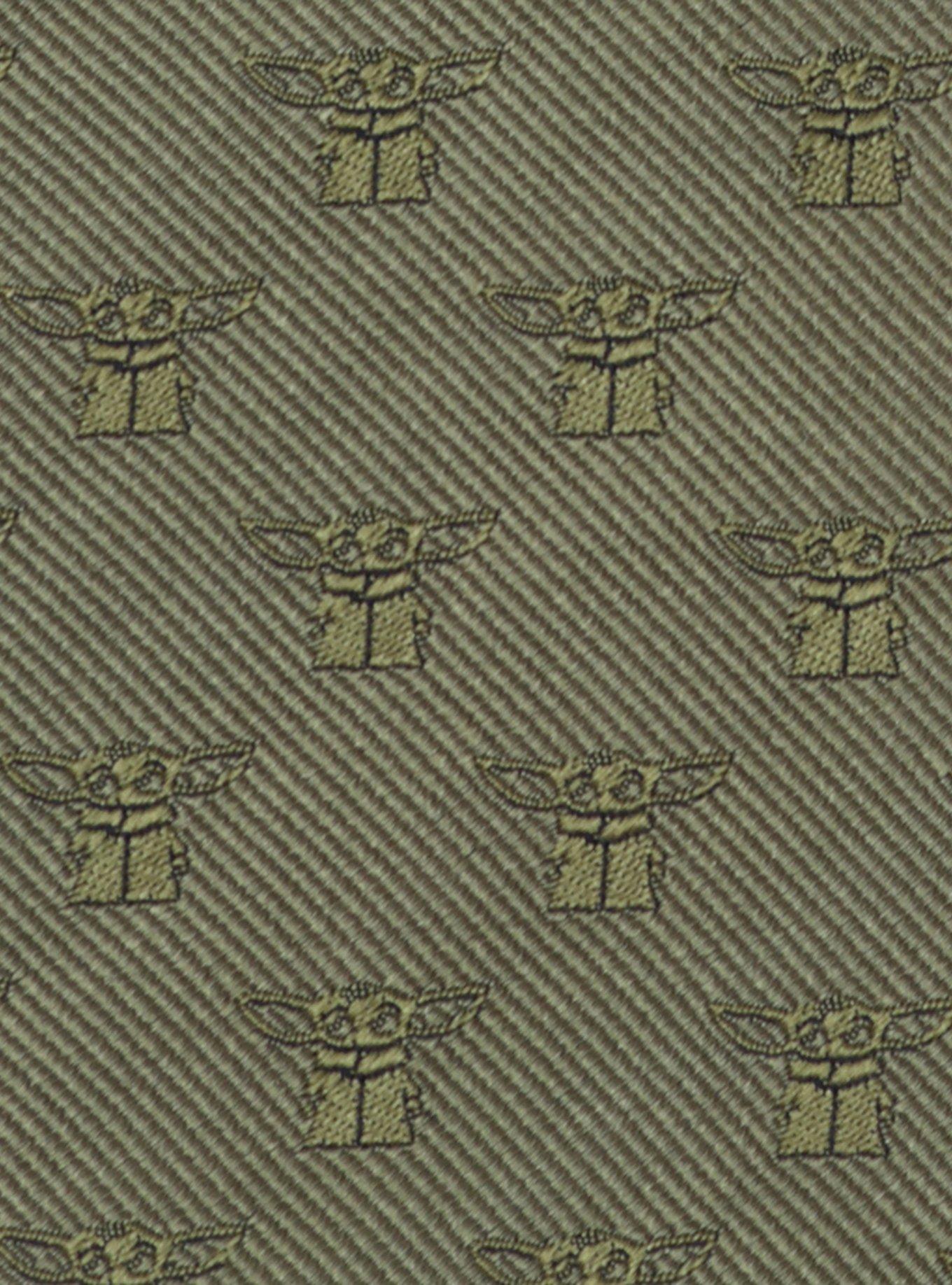 Star Wars Grogu Green Silk Tie, Gray Dress Socks, and Tie Bar Gift Set, , alternate