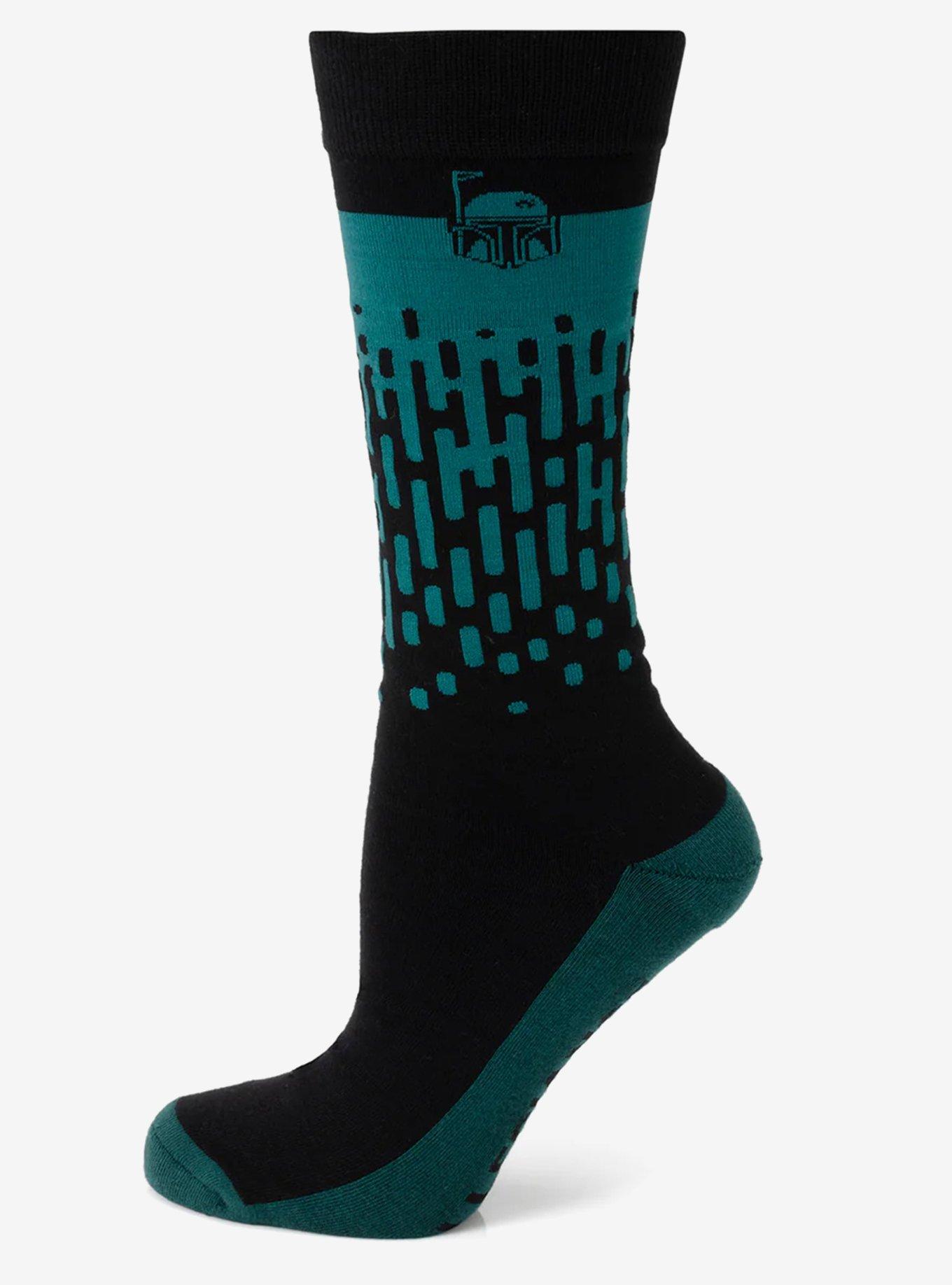 Star Wars Boba Fett Green Dress Socks and Crest Lapel Pin Gift Set, , hi-res