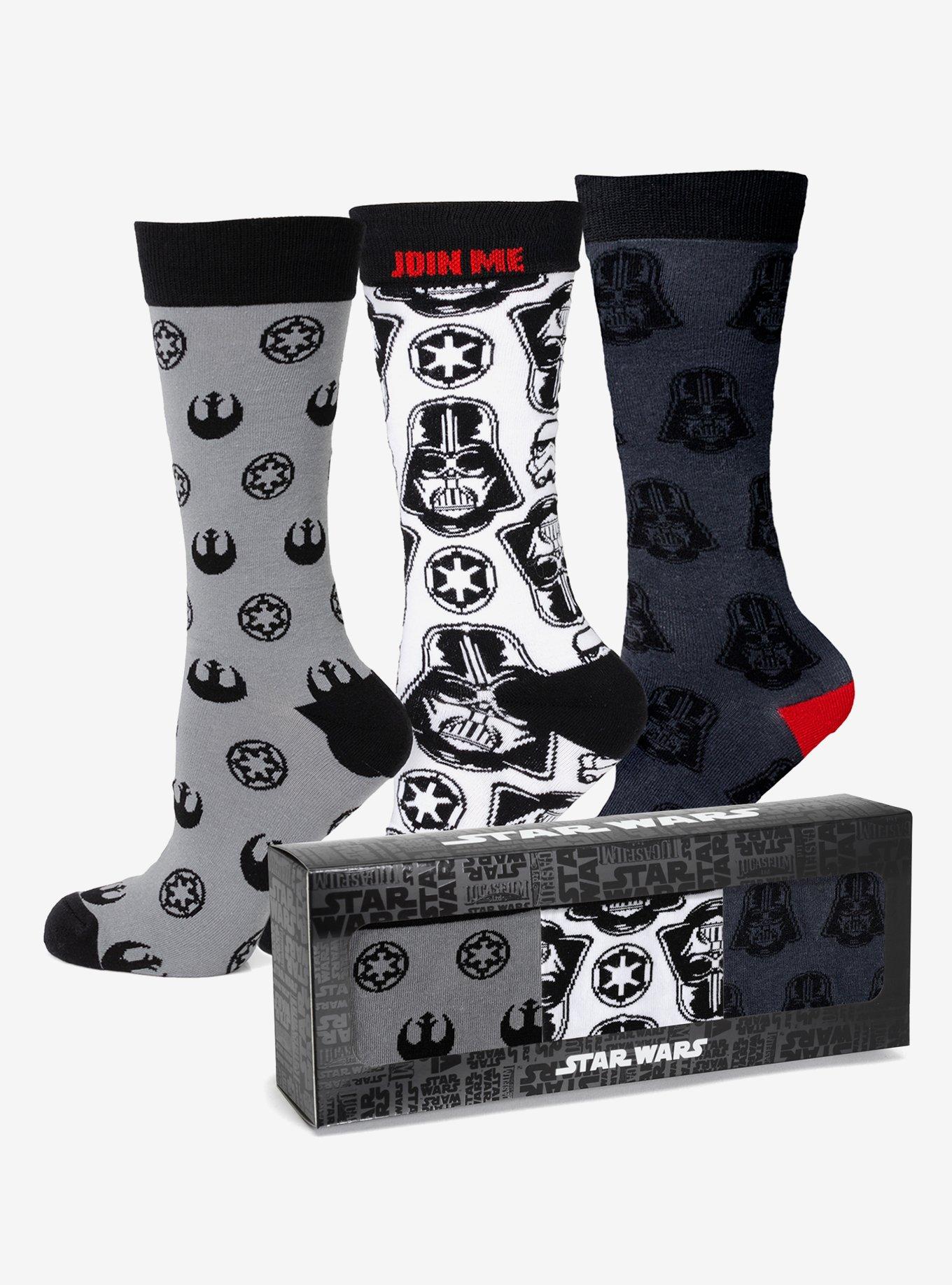 Star Wars Darth Vader Black, White, and Gray Dress Socks and Lapel Pin Gift Set, , hi-res
