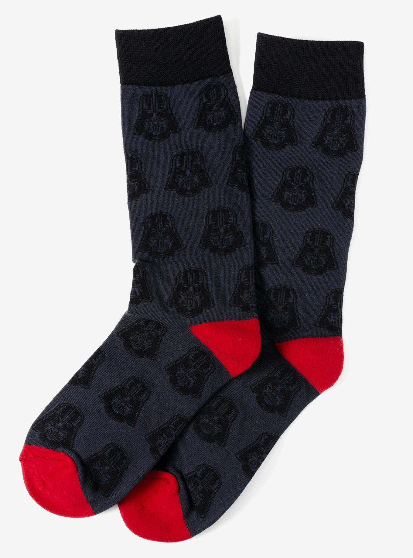 Star Wars Darth Vader Black, White, and Gray Dress Socks and Lapel Pin Gift Set, , alternate