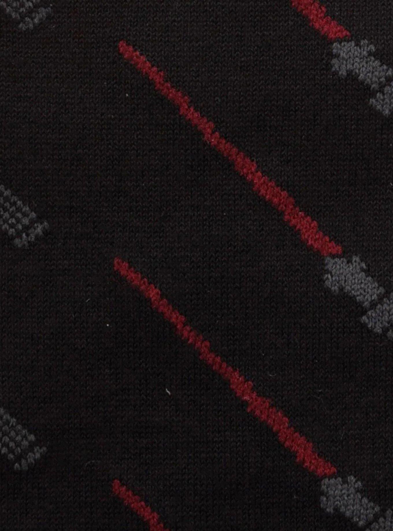 Star Wars Green and Red Lightsaber Pattern Black Dress Socks with Jedi Crest Lapel Pin Gift Set, , alternate