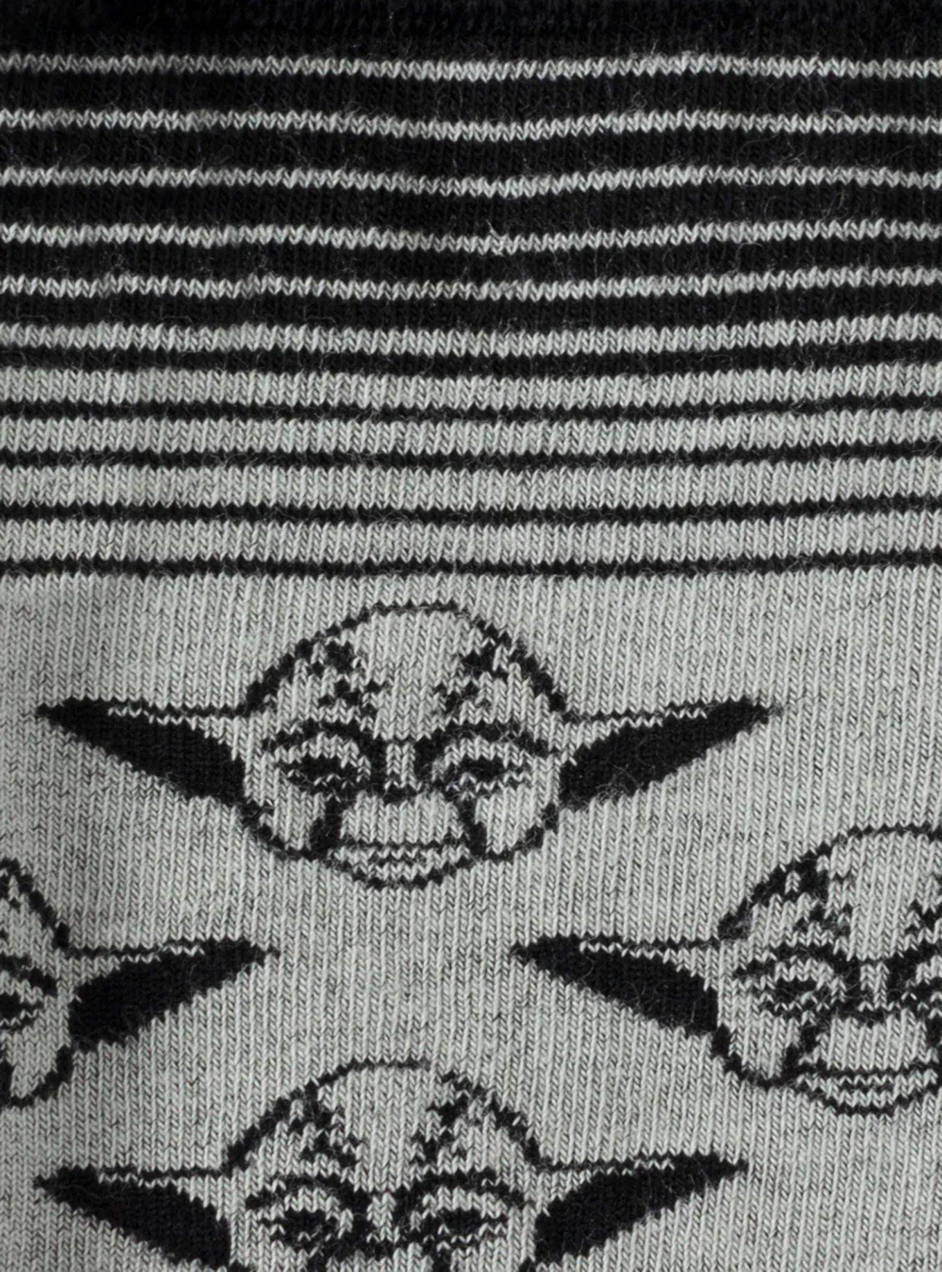 Star Wars Yoda Gray and Black Ombre Pattern Dress Socks with Jedi Crest Lapel Pin, , alternate