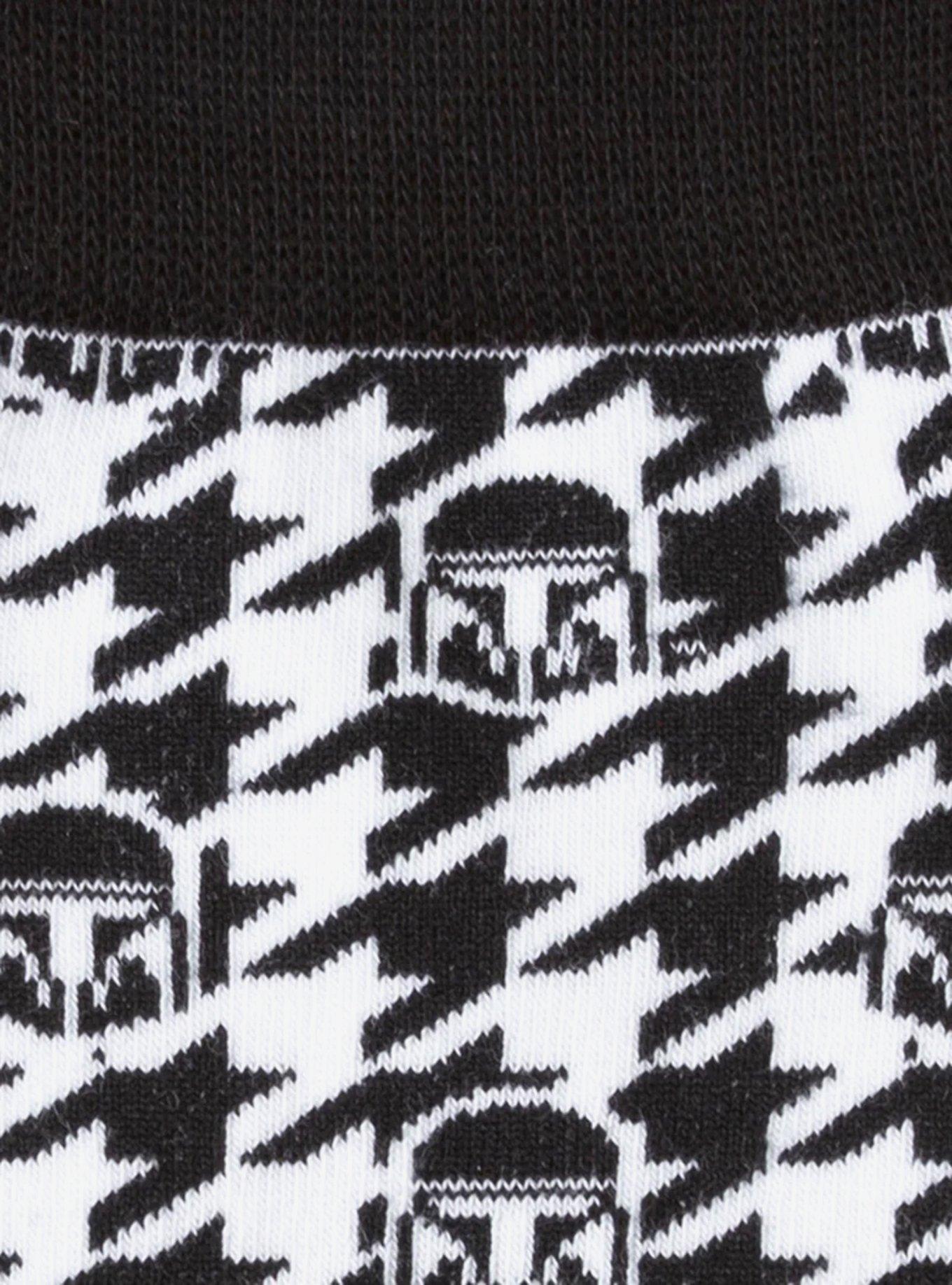 Star Wars Mandalorian Houndstooth Black and White Dress Socks and Lapel Pin Gift Set, , alternate