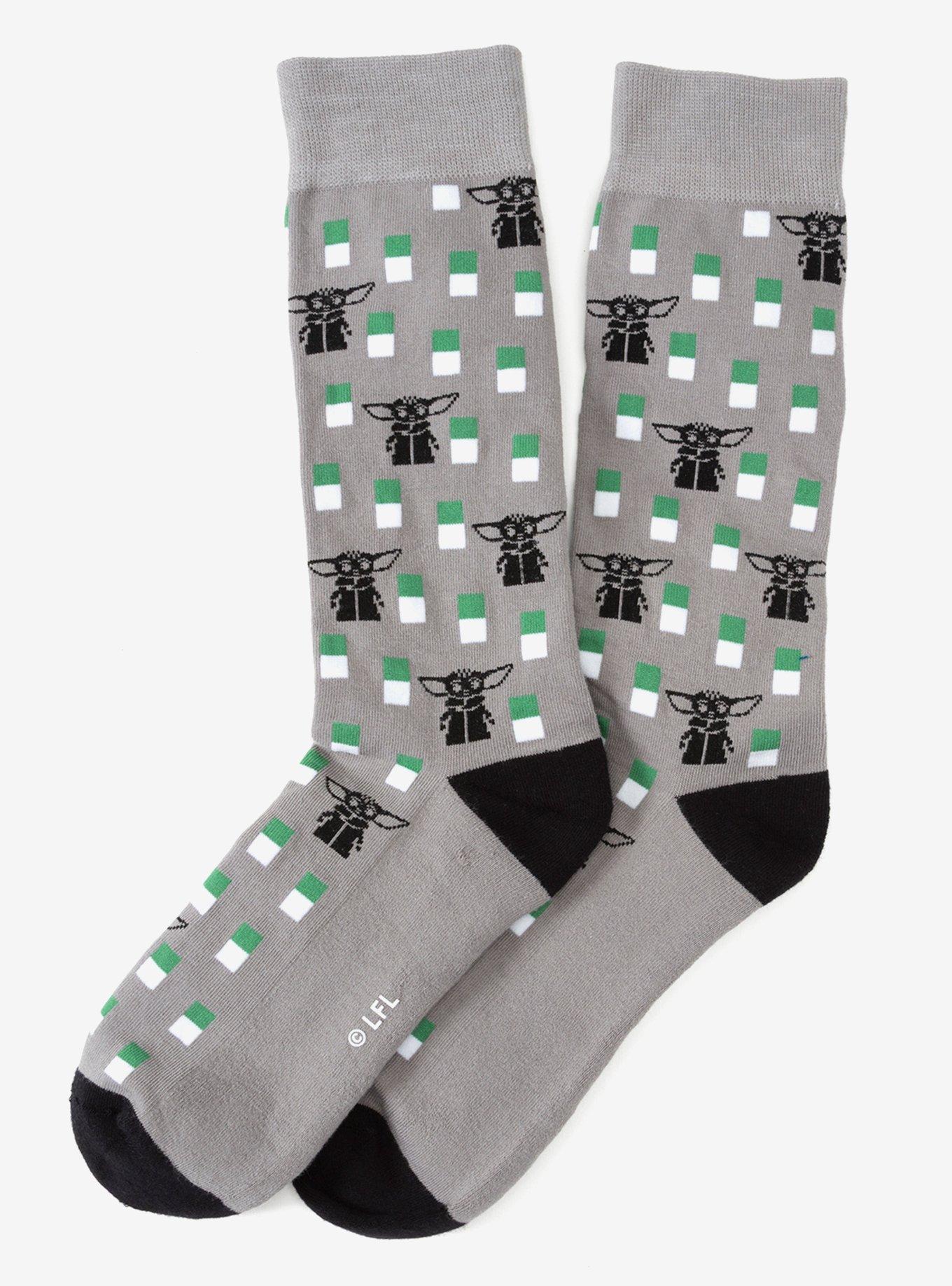 Star Wars Mandalorian Dress Socks 3-Pack and Mythosaur Lapel Pin Gift Set, , alternate