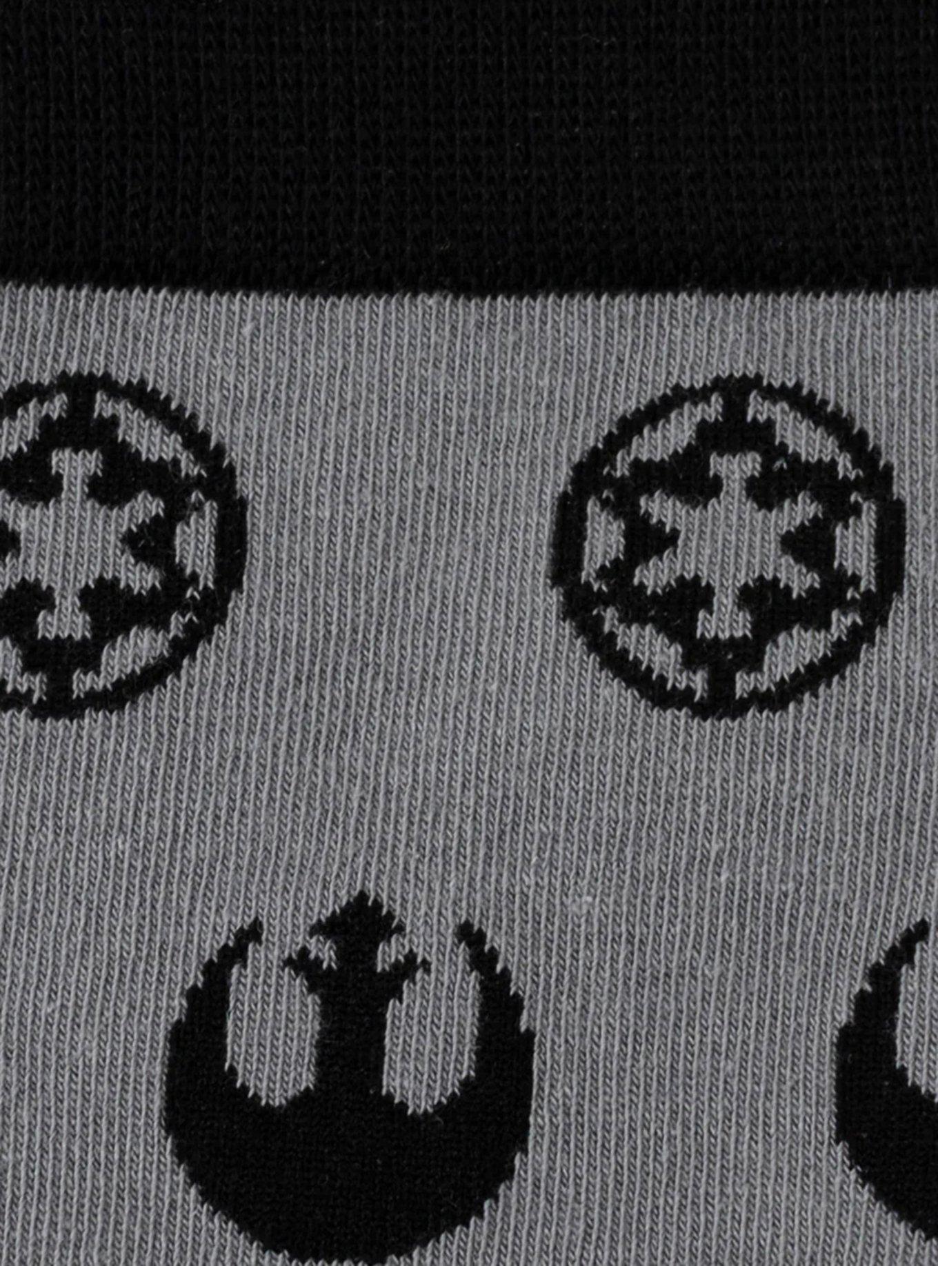 Star Wars Rebel Alliance Starbird Crest and Imperial Crest Gray Dress Socks and Lapel Pin Gift Set, , alternate