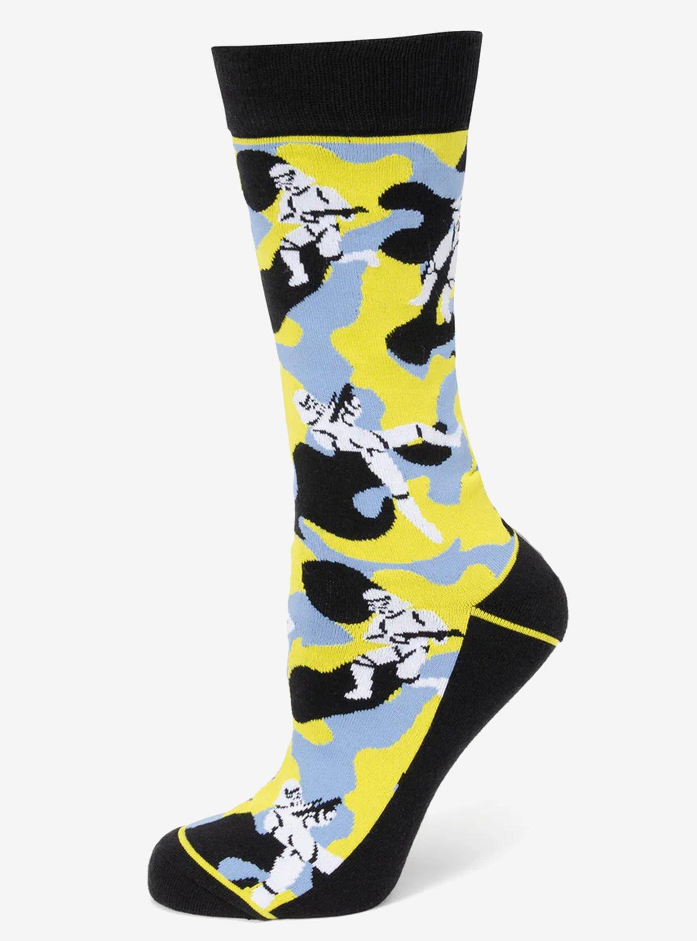 Star Wars Stormtrooper Yellow Camo Dress Socks and Lapel Pin Gift Set, , hi-res