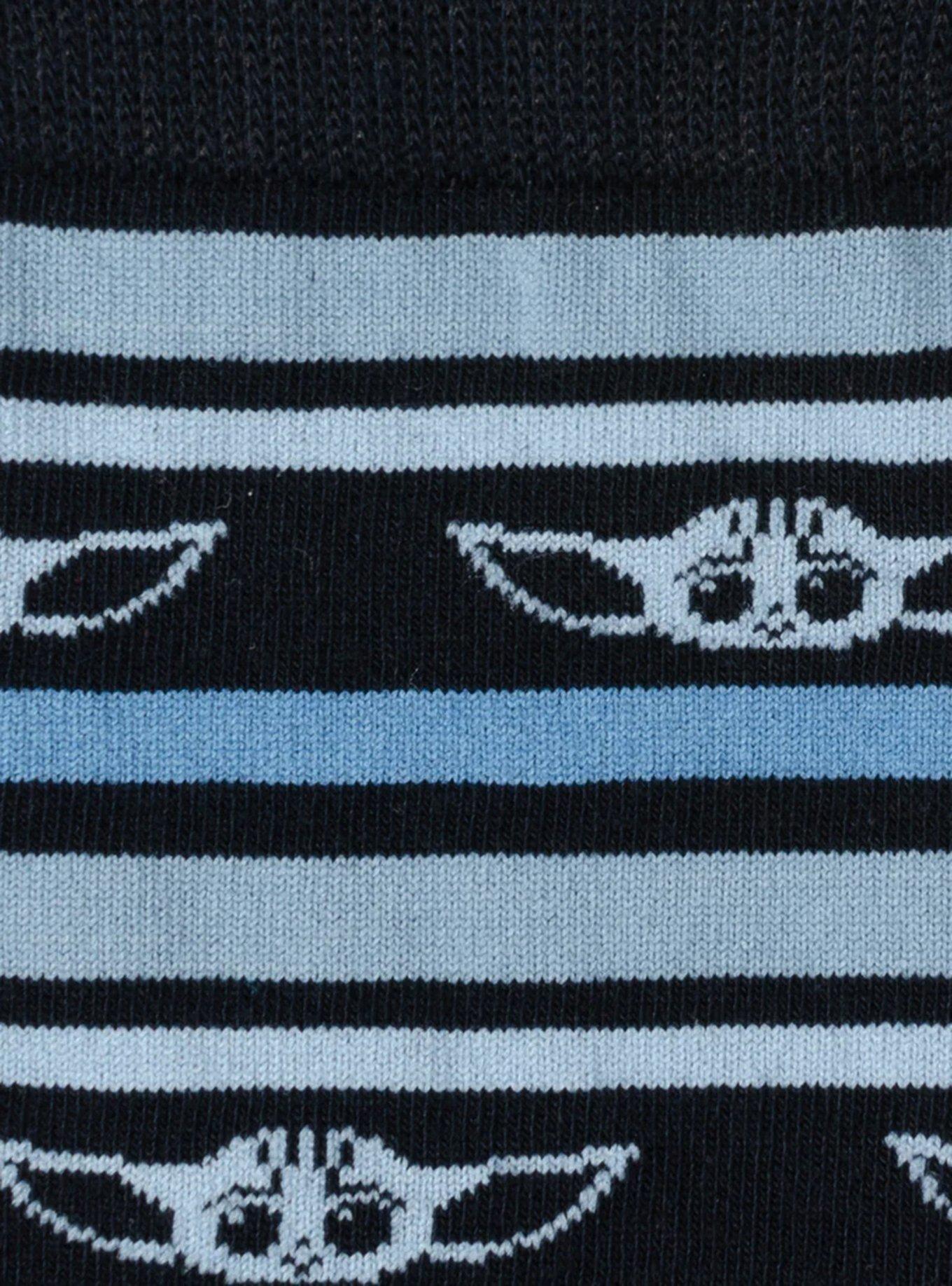 Star Wars Grogu Blue Striped Dress Socks and Lapel Pin Gift Set, , alternate