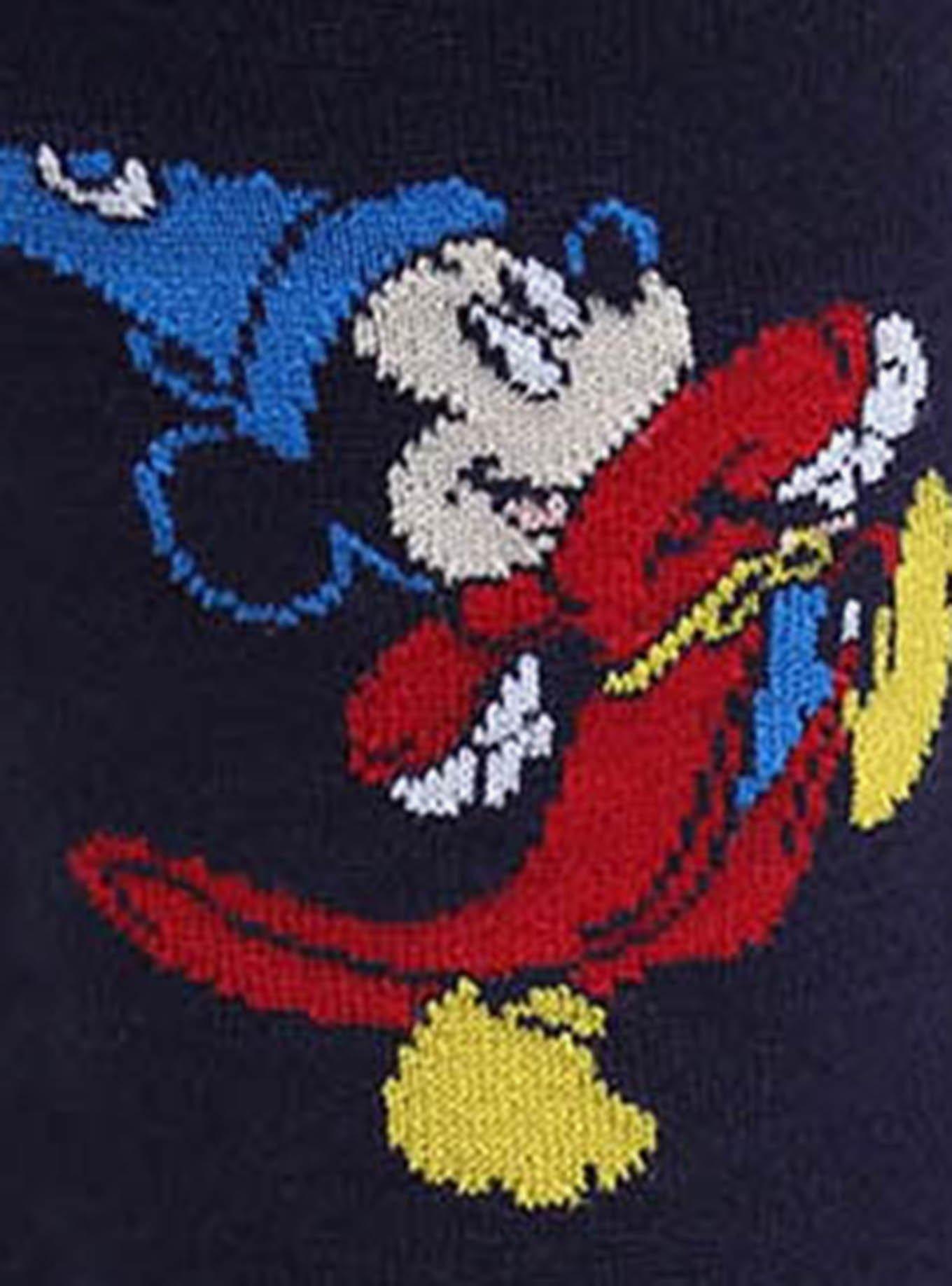 Disney Fantasia Mickey Mouse Navy Socks and Blue Lapel Pin Gift Set