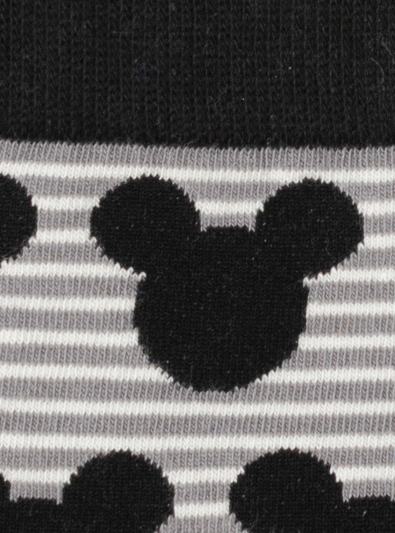 Disney Mickey Mouse Stripe Gray Sock and Mickey Blue Lapel Pin Gift Set, , alternate