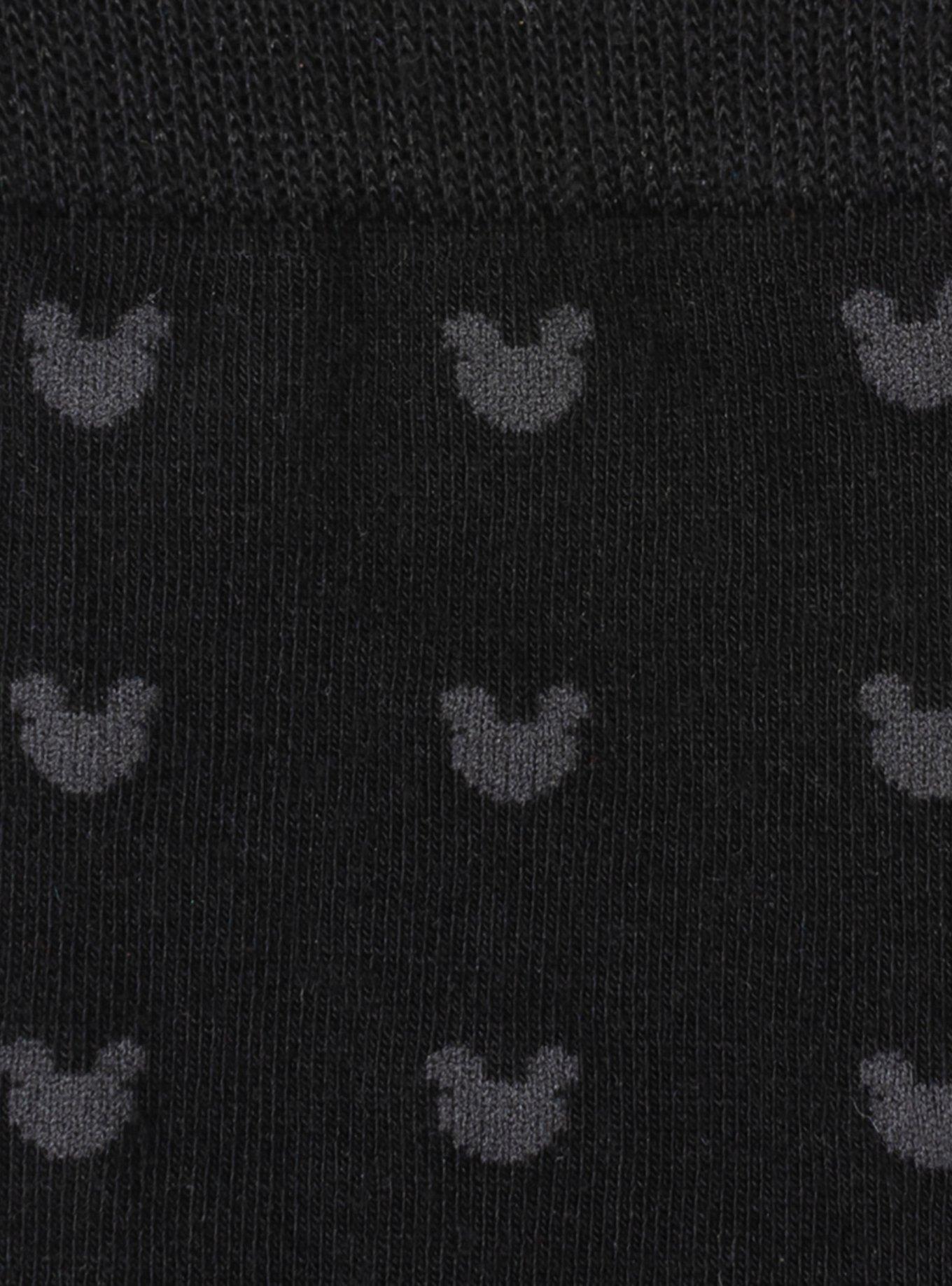 Disney Mickey Mouse Silhouette Motif Black Sock and Mickey Blue Lapel Pin Gift Set, , alternate